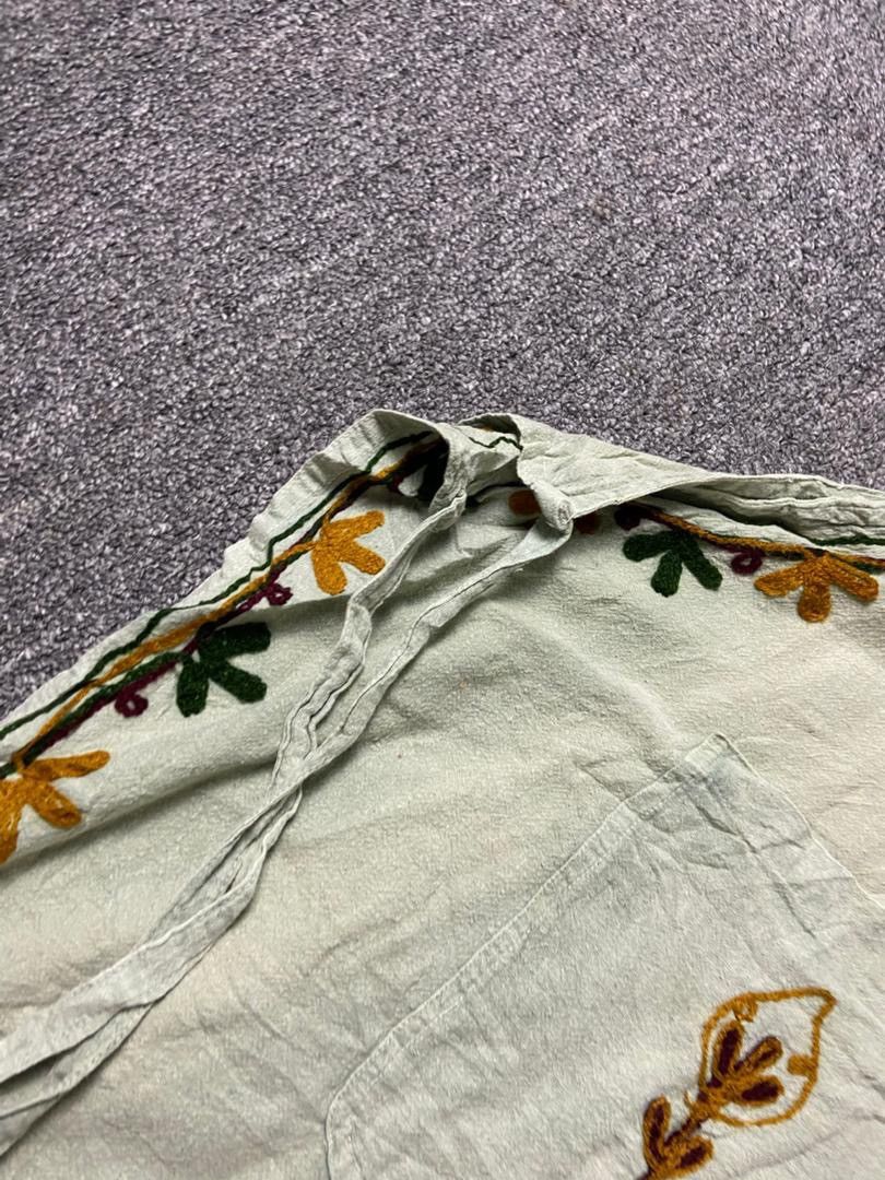 Japanese Brand Jagannath Embroidered Apron Long Dress (180) Size ONE SIZE - 7 Thumbnail