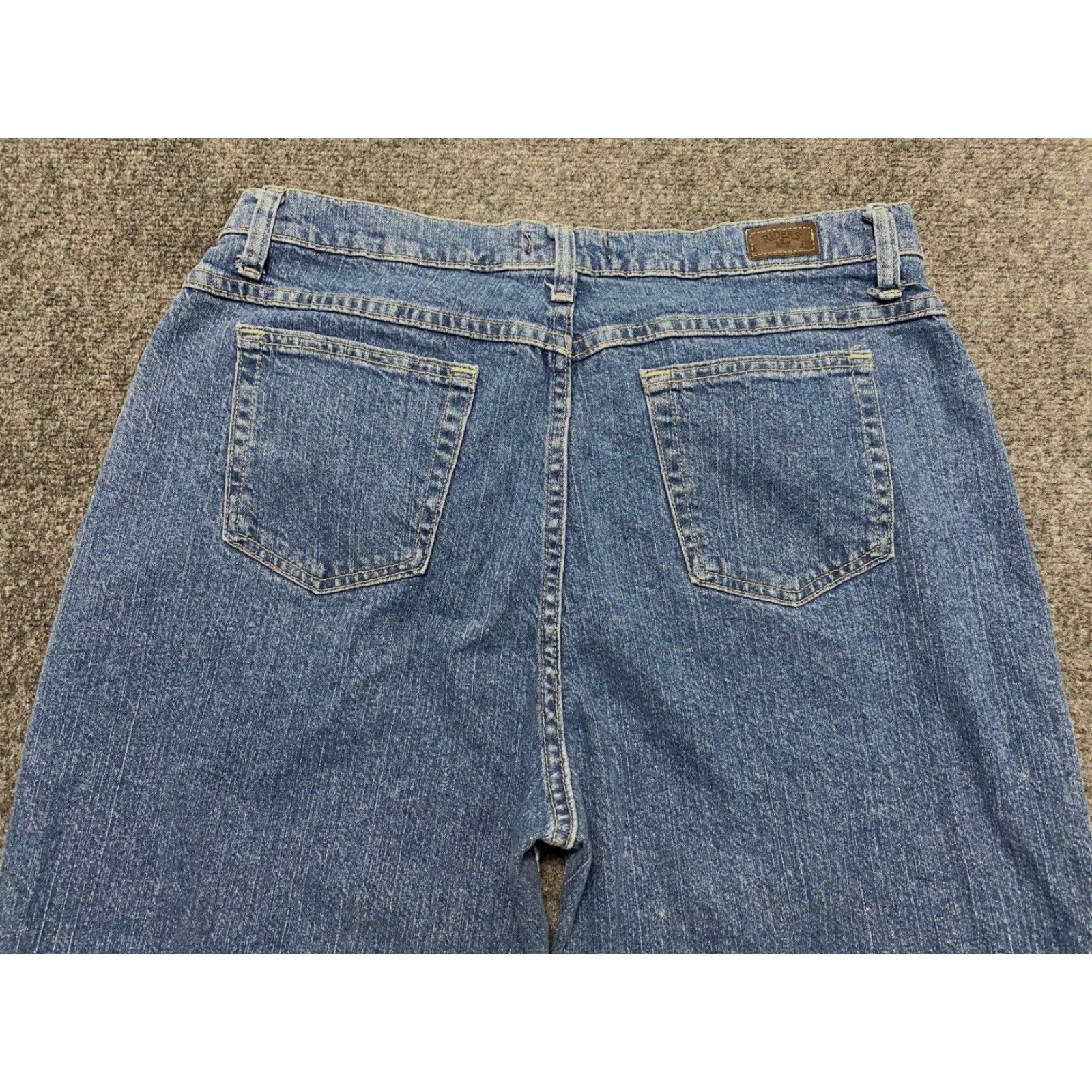 Lee VINTAGE Lee Riders By Lee Relaxed Women's Jeans 16P Blue 5-Pocket Design Denim Jeans Size 38" / US 16 / IT 52 - 7 Thumbnail
