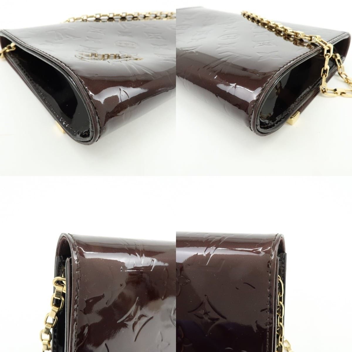 Louis Vuitton Louis Vuitton Monogram Vernis Ana Clutch Patent Burgundy Size ONE SIZE - 5 Thumbnail
