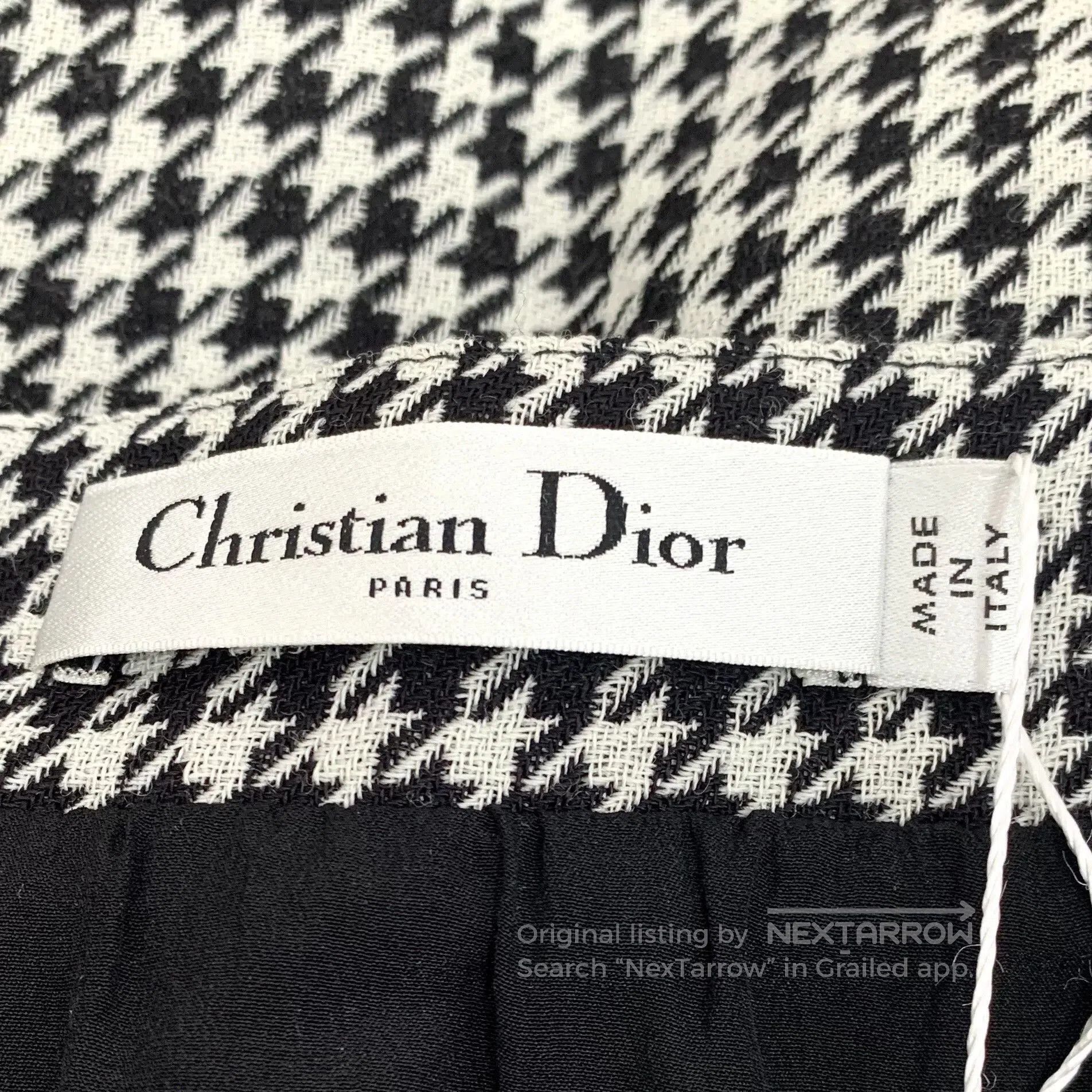 Dior Dior Colorblock Houndstooth Wool Knit Skirt. Size 37" - 5 Thumbnail