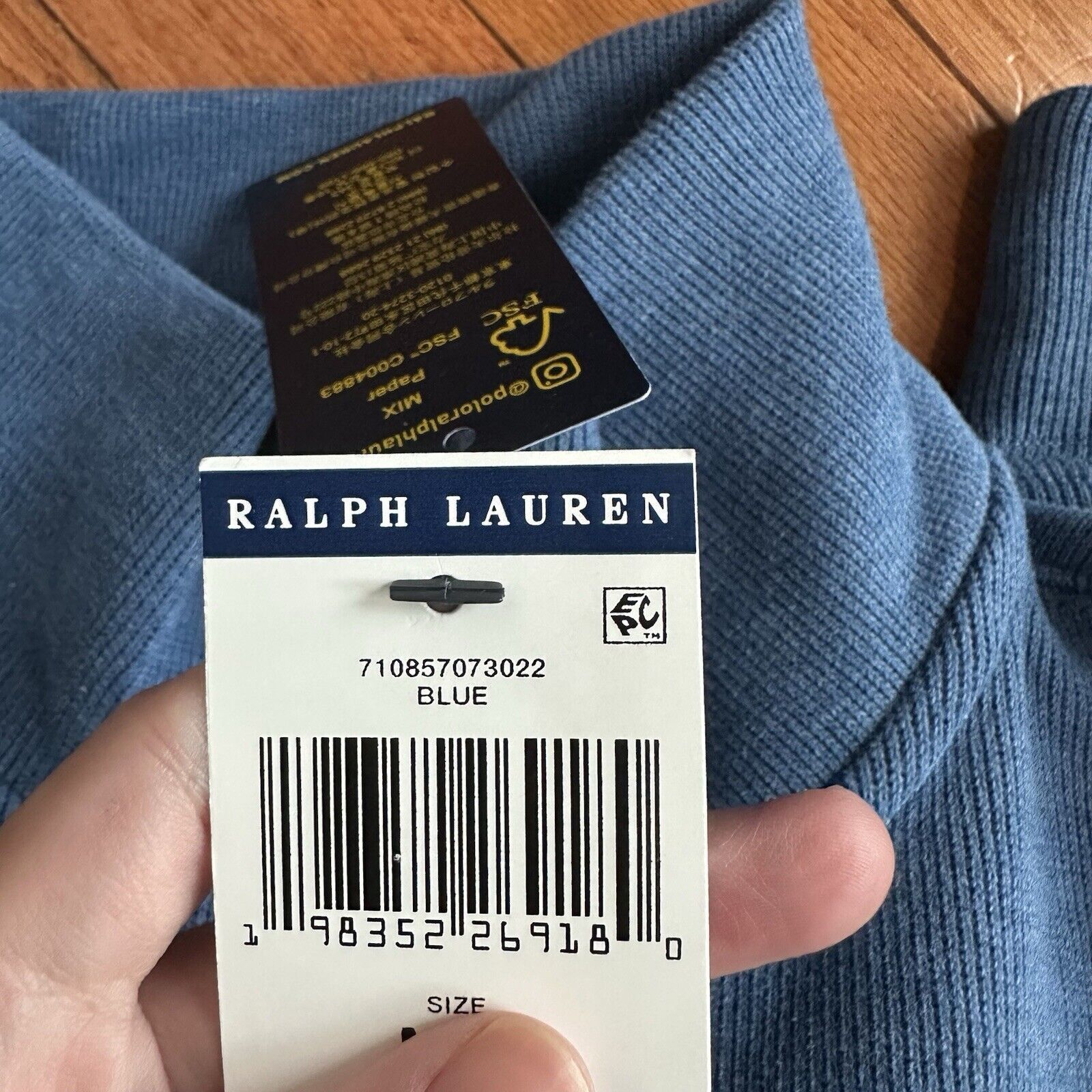 Ralph Lauren New Polo Ralph Lauren Cotton Long Sleeve Blue Men's Medium Size US M / EU 48-50 / 2 - 6 Thumbnail