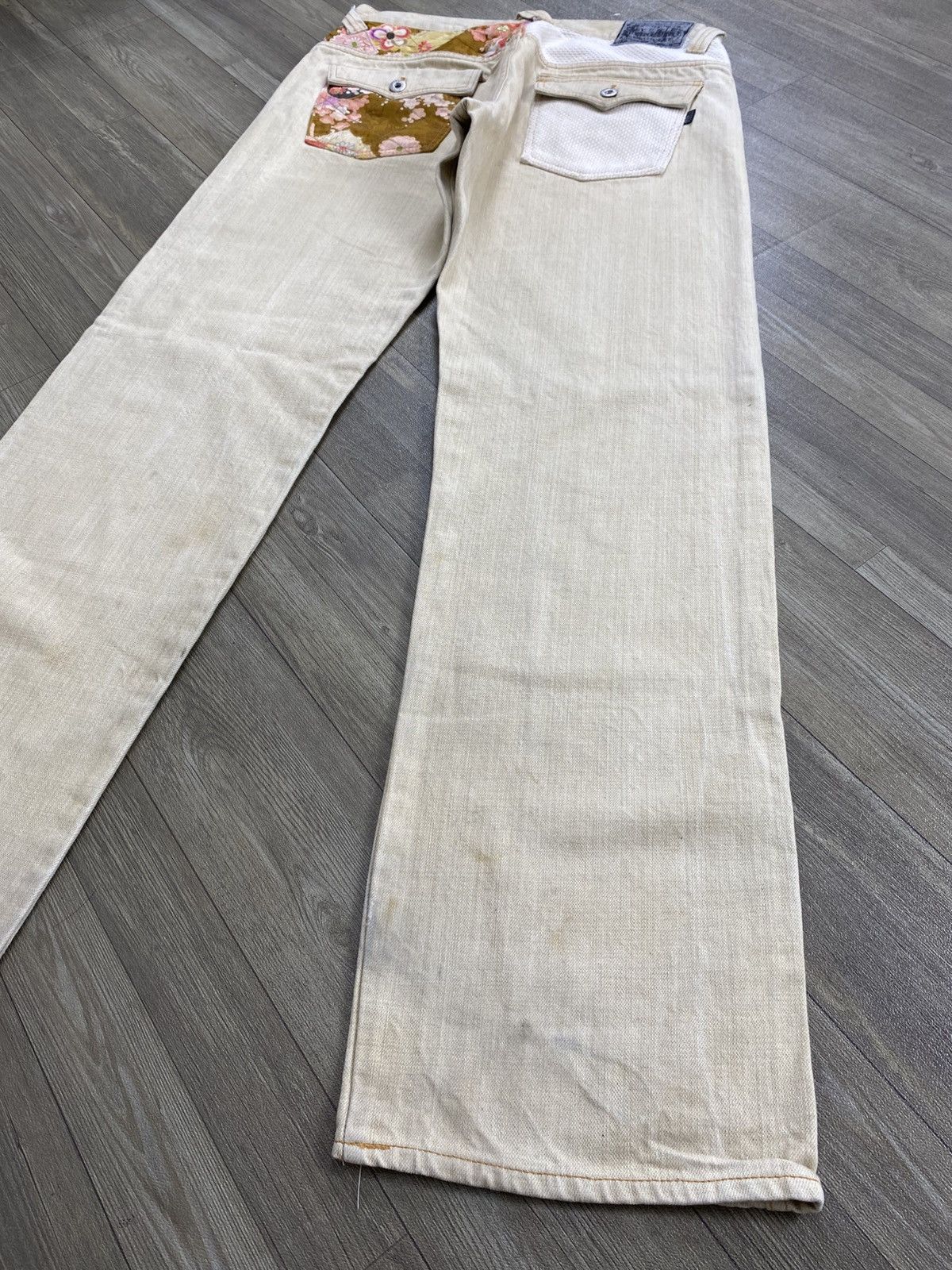 Japanese Brand Juvenile Delinquent Sakura Sukajan Karakuri Style Jeans Size US 32 / EU 48 - 3 Thumbnail