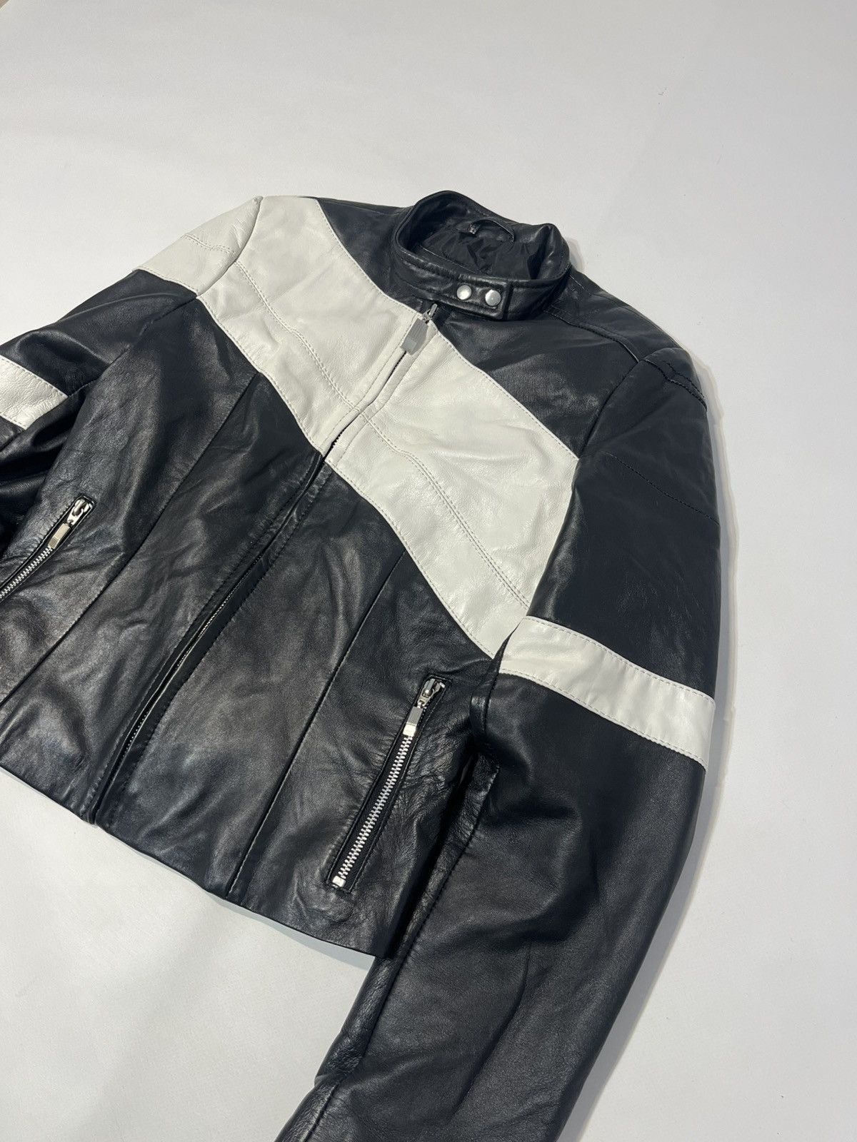 Japanese Brand Vintage Dakota Real Leather Racing Jacket Size M / US 6-8 / IT 42-44 - 2 Thumbnail