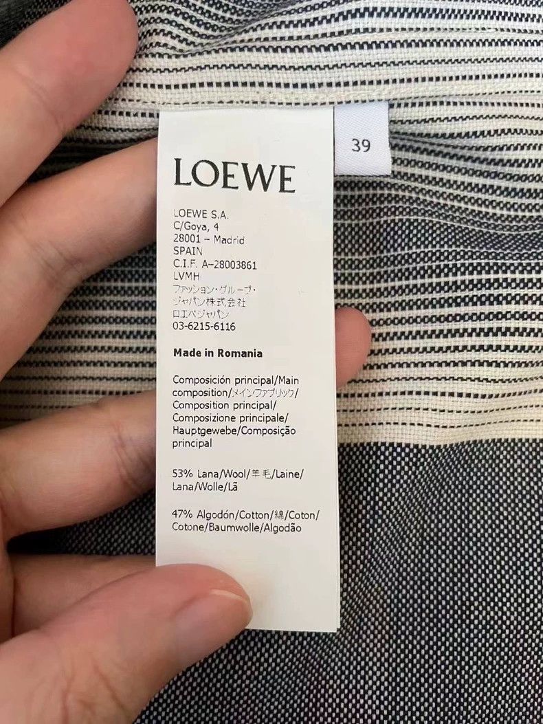 Loewe LOEWE size39 Striped leather card shirt Size XS / US 0-2 / IT 36-38 - 4 Thumbnail