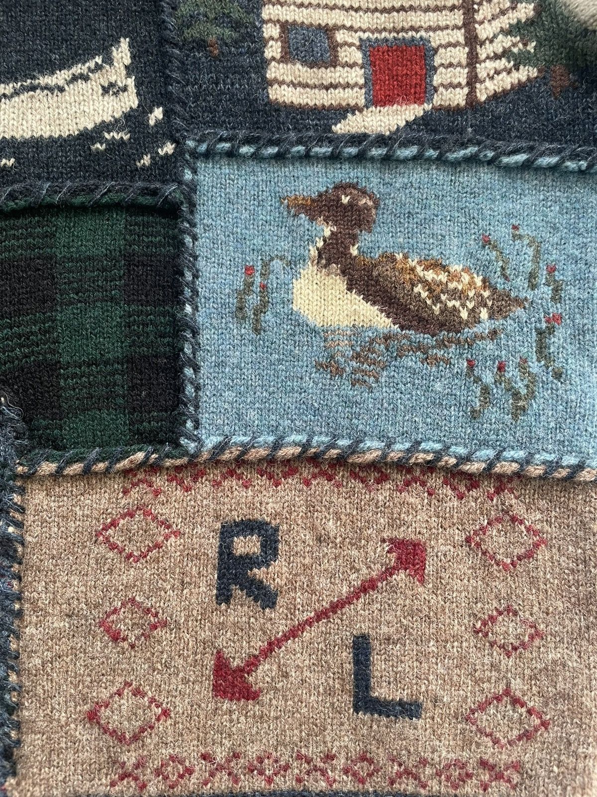 Polo Ralph Lauren Polo Ralph Lauren Patchwork Wool Sweater XS Size US XS / EU 42 / 0 - 9 Thumbnail