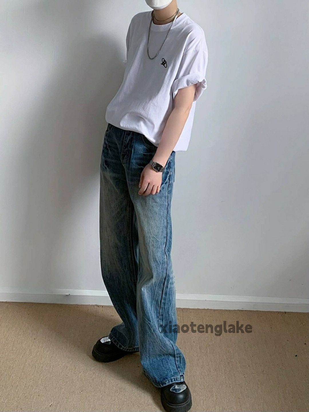 Jean × Vintage washed faded cleanfit yuppie loose bootcut jeans Size US 28 / EU 44 - 5 Thumbnail