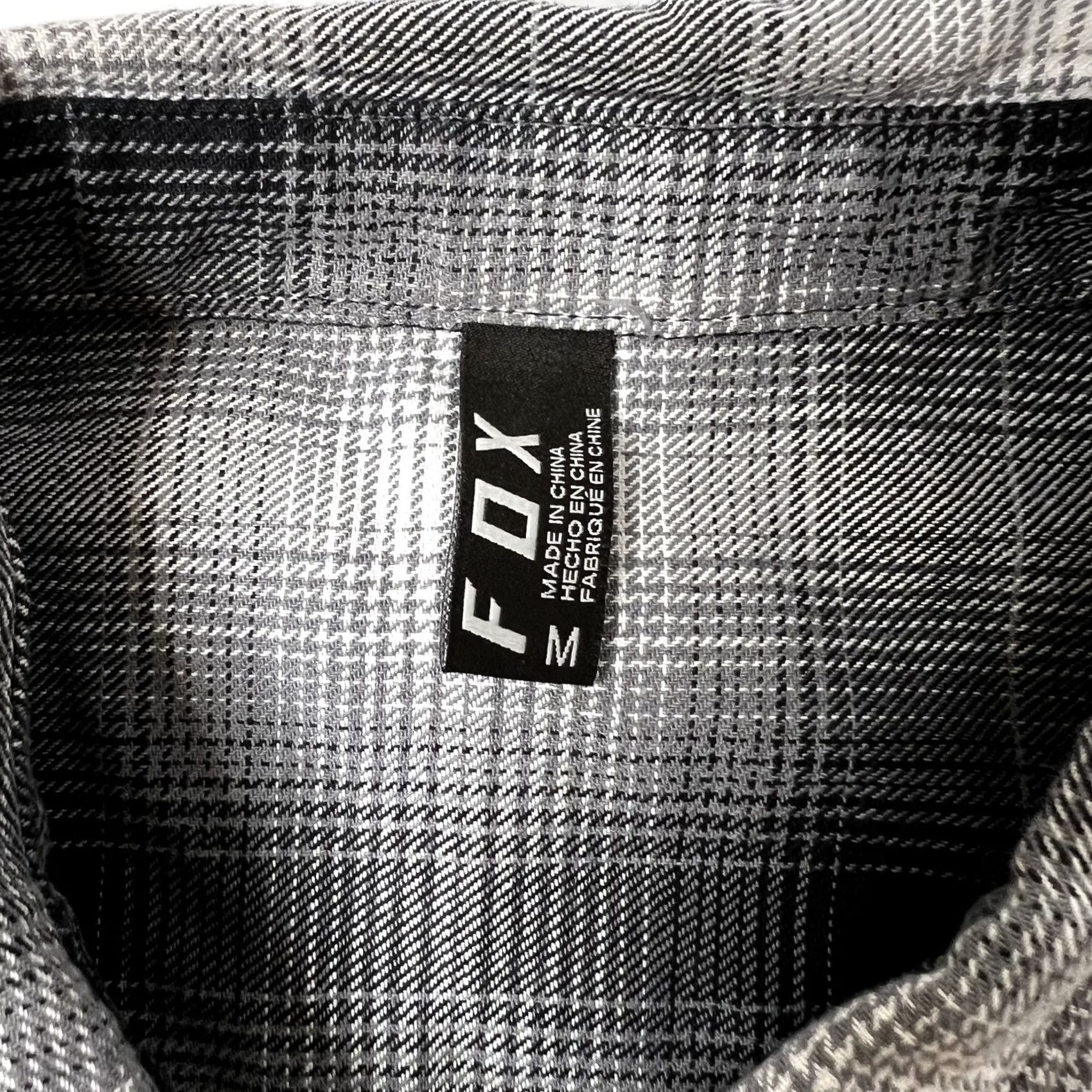 Fox Racing Fox Racing Moto-X Flannel Button-Up Shirt Womens Medium L/S Black Plaid Size M / US 6-8 / IT 42-44 - 6 Thumbnail
