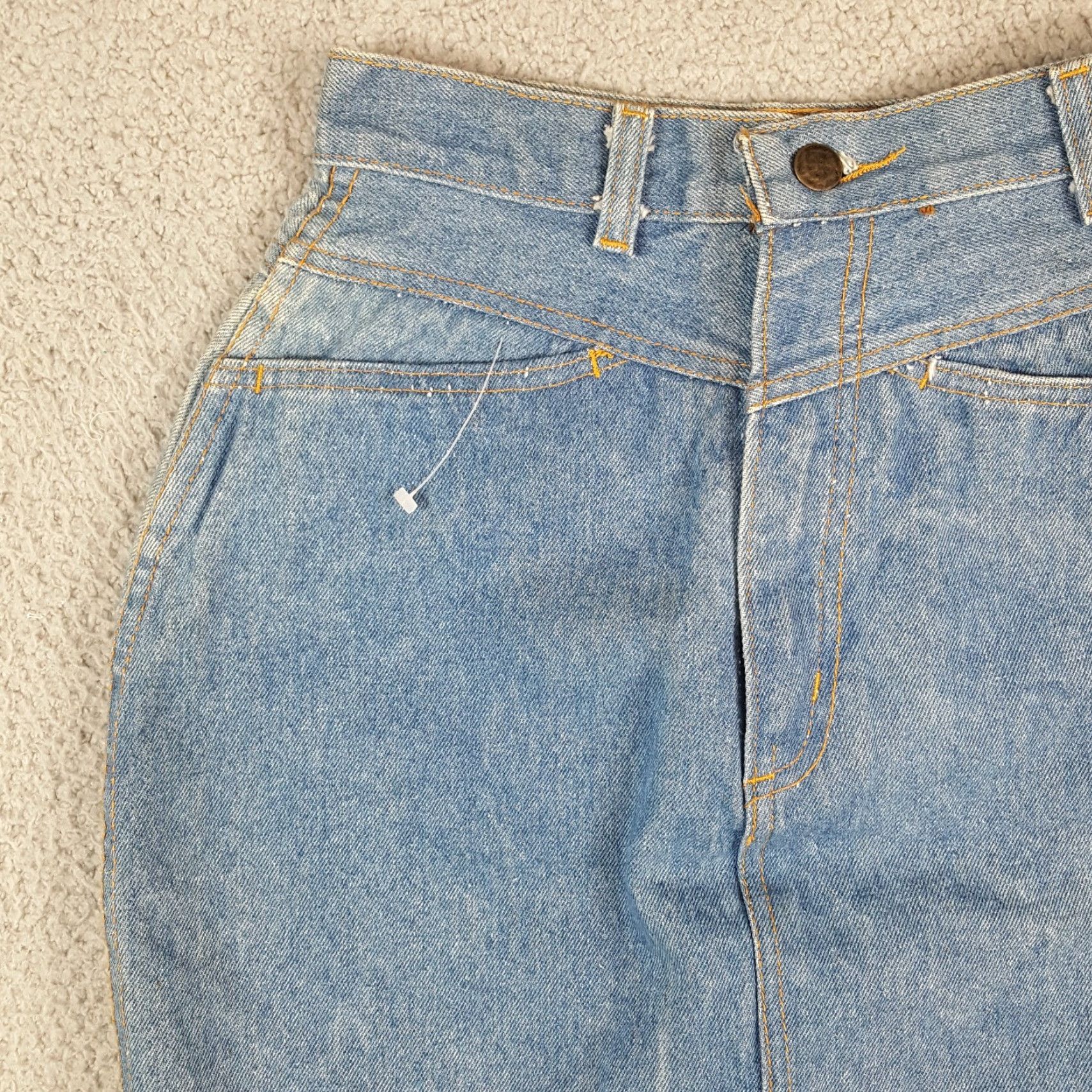 Denime VINTAGE Western Denim Jean Jort Women's Size 8 Cowgirl Straight Pencil Skirt Size 30" / US 8 / IT 44 - 2 Thumbnail