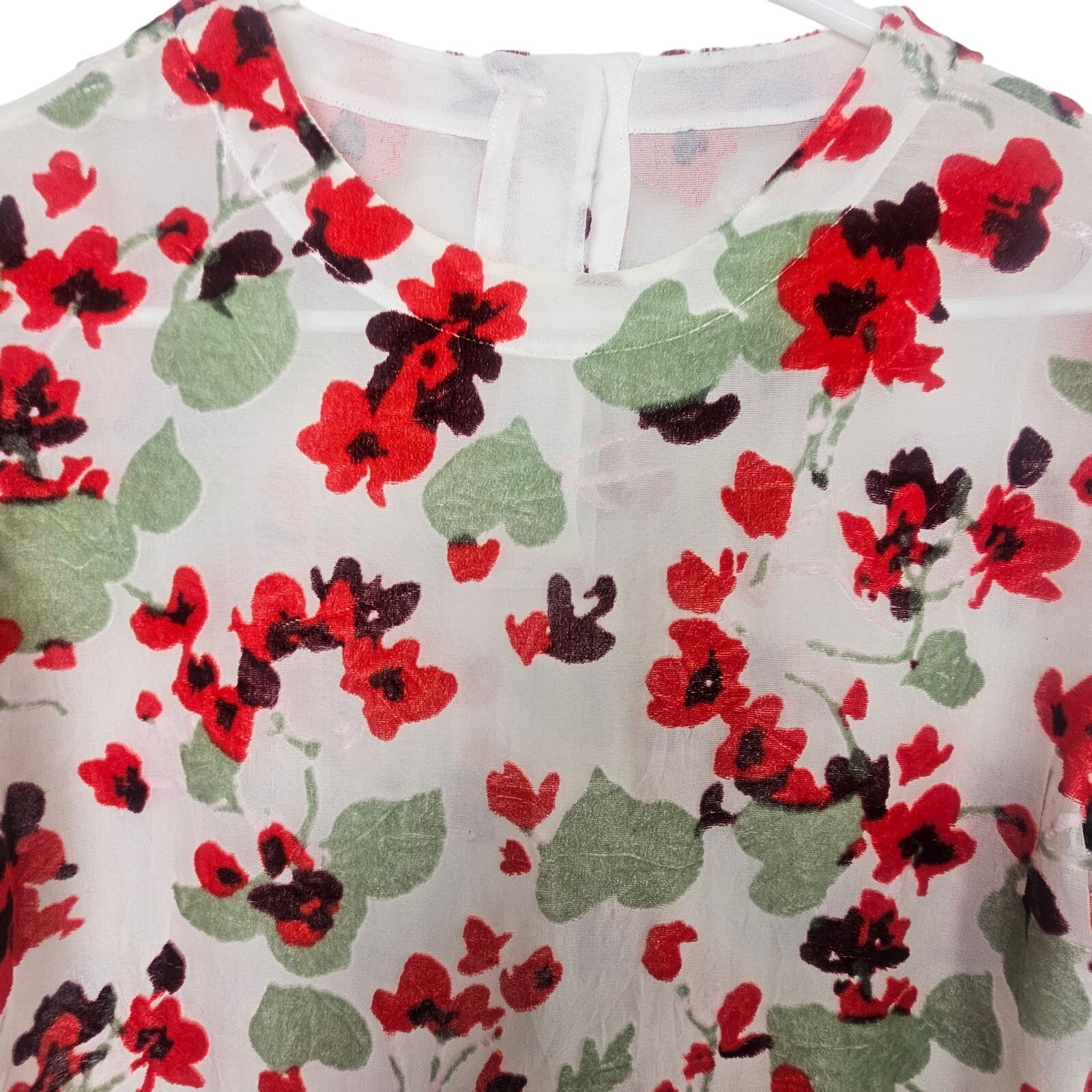 Rag & Bone Rag & Bone Womens Floral Velvet Silk Blend Crop Top Sz S Size S / US 4 / IT 40 - 3 Thumbnail