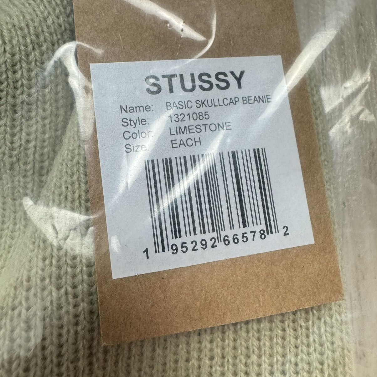 Stussy Stussy Basic Skullcap Beanie Limestone Natural Size ONE SIZE - 6 Thumbnail