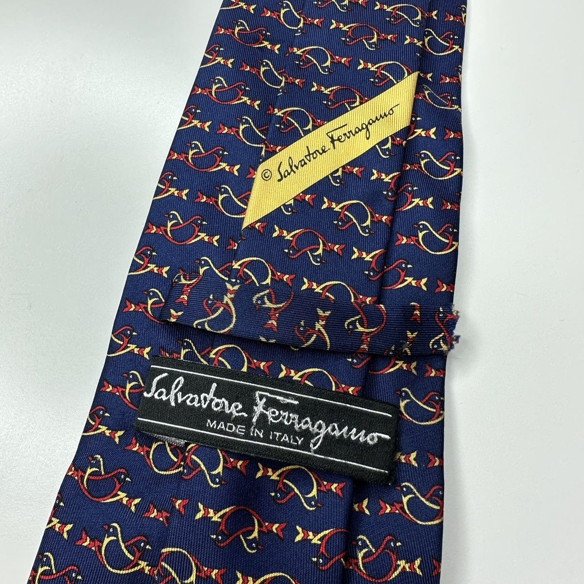 Salvatore Ferragamo Salvatore Ferragamo Luxury Tie Vintage Size ONE SIZE - 4 Thumbnail