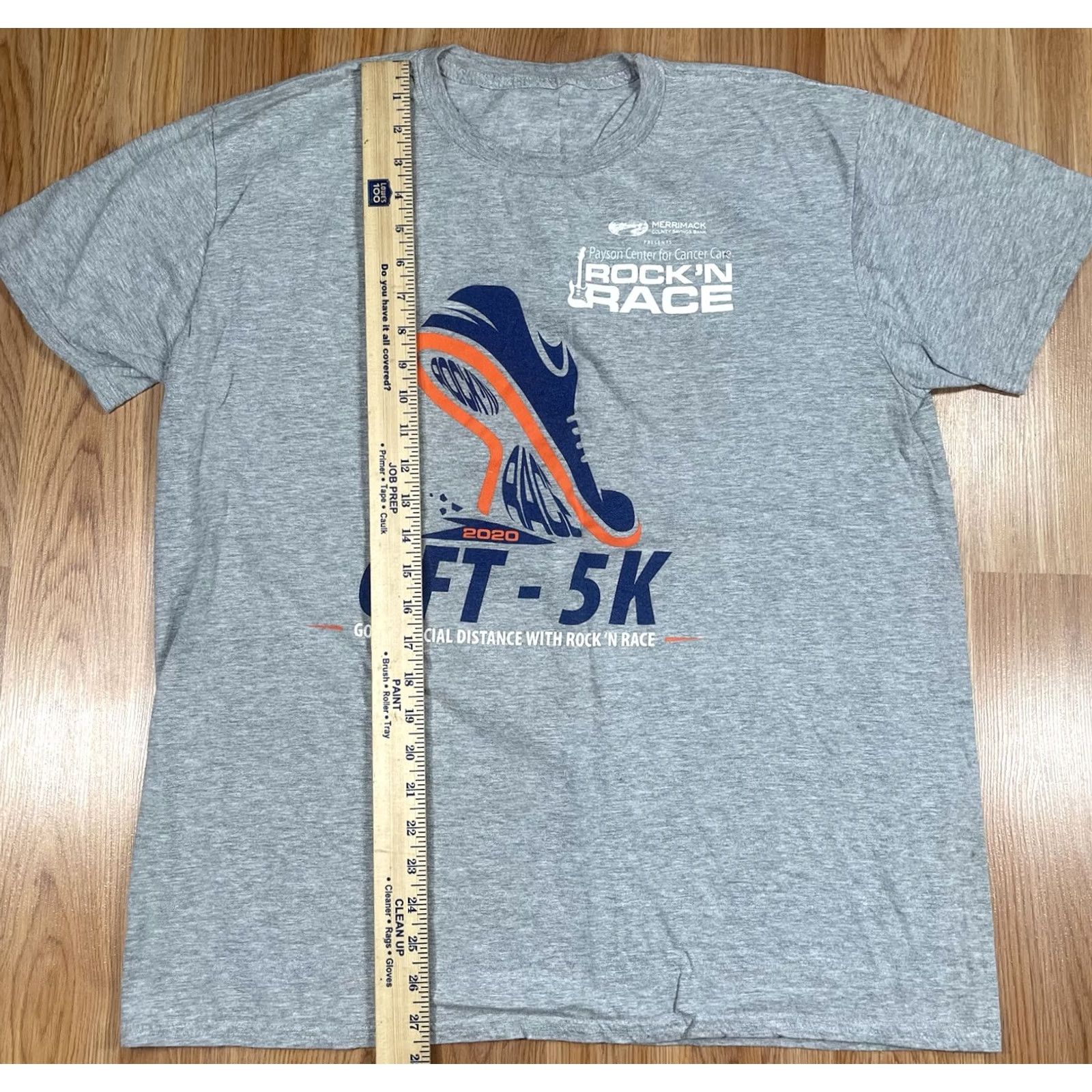 Vintage Unbranded T-Shirt Mens XL Gray CrewNeck Short Sleeve Rock’n Race 6ft-5K Size US XL / EU 56 / 4 - 3 Thumbnail