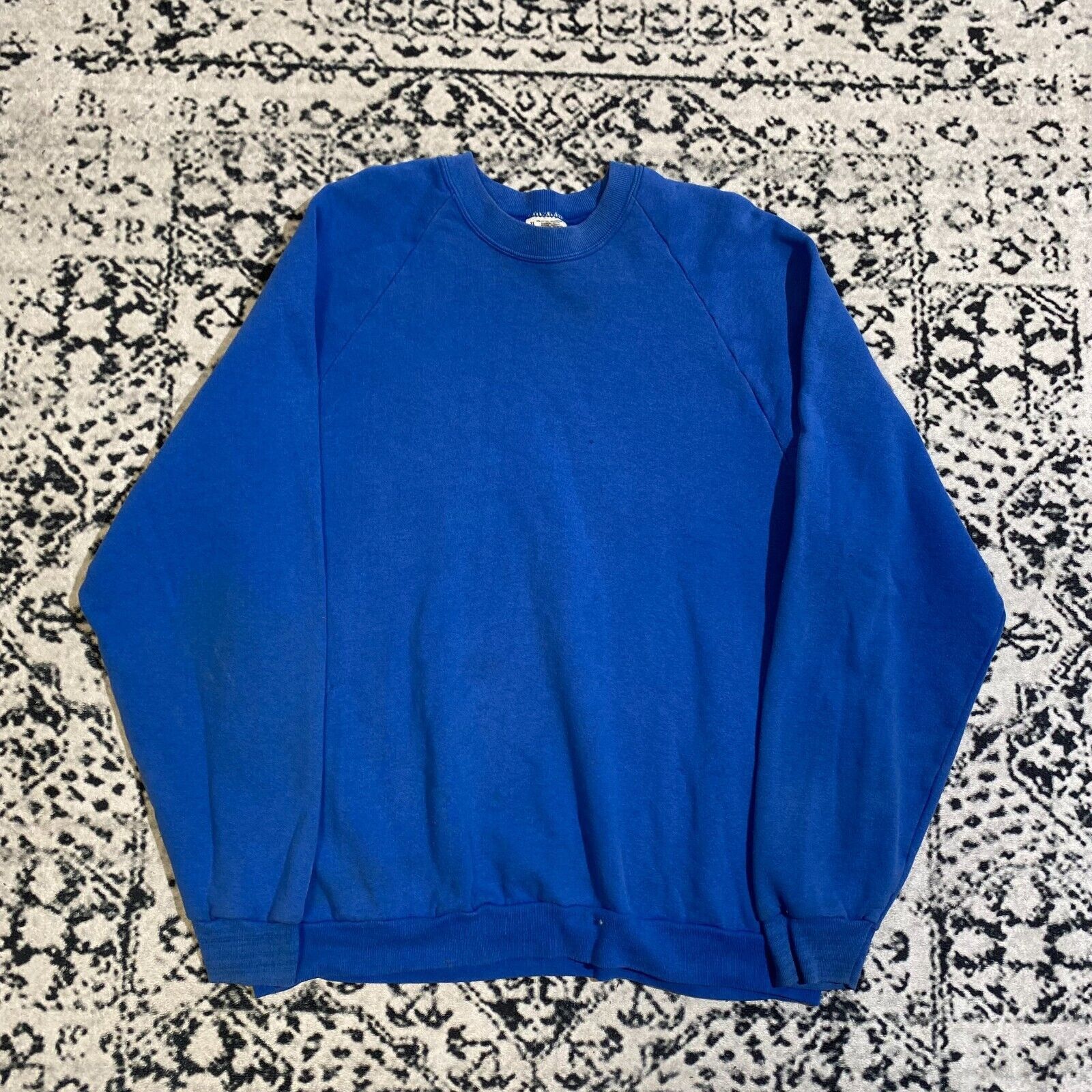 Vintage Vintage Blue Cotton Crewneck Size XL Y2K 90s Essential Size US XL / EU 56 / 4 - 1 Thumbnail
