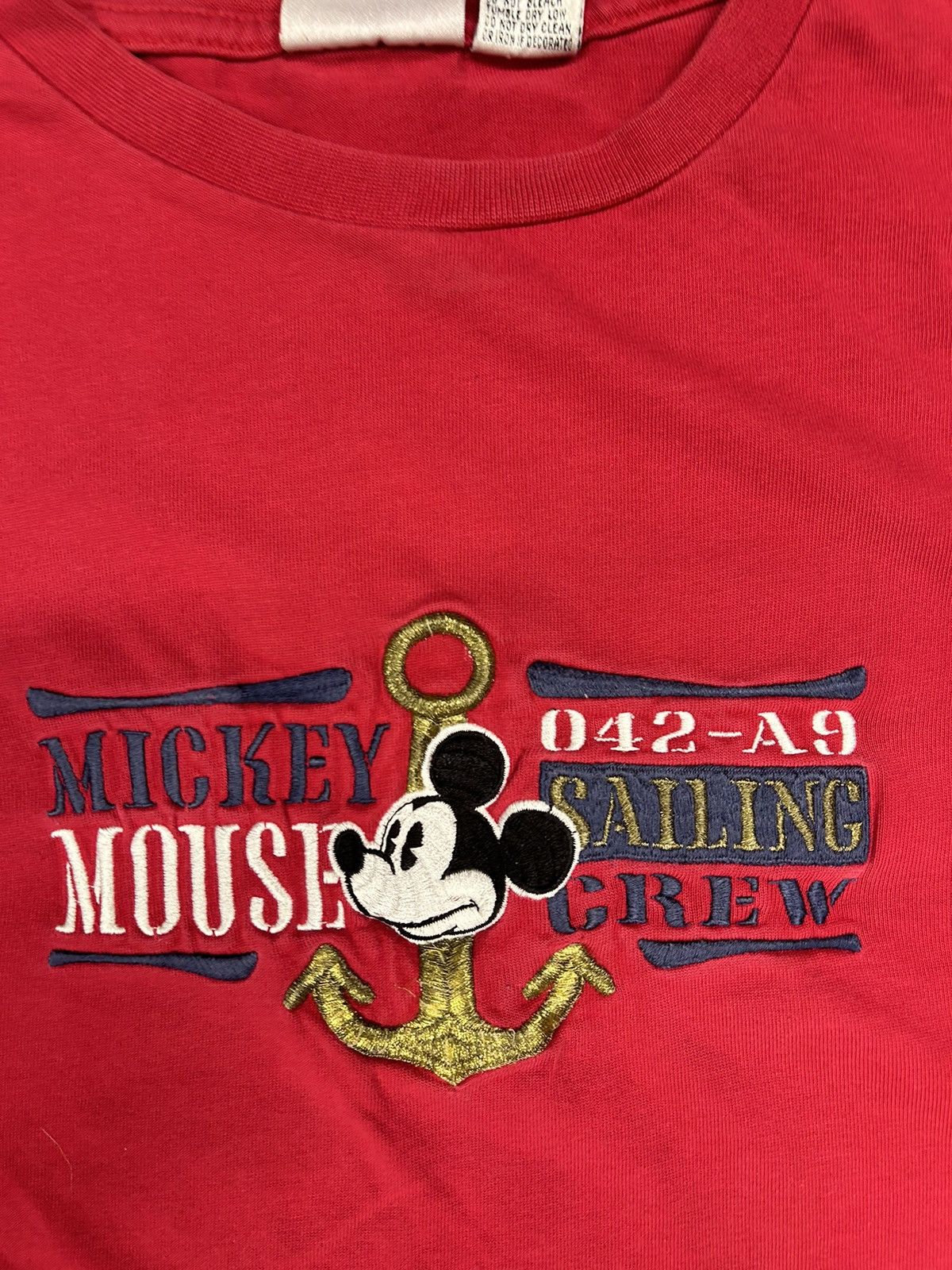 Mickey Mouse Crazy Vintage Essential 90s Red Mickey Mouse Disney T-Shirt Size US XL / EU 56 / 4 - 2 Thumbnail