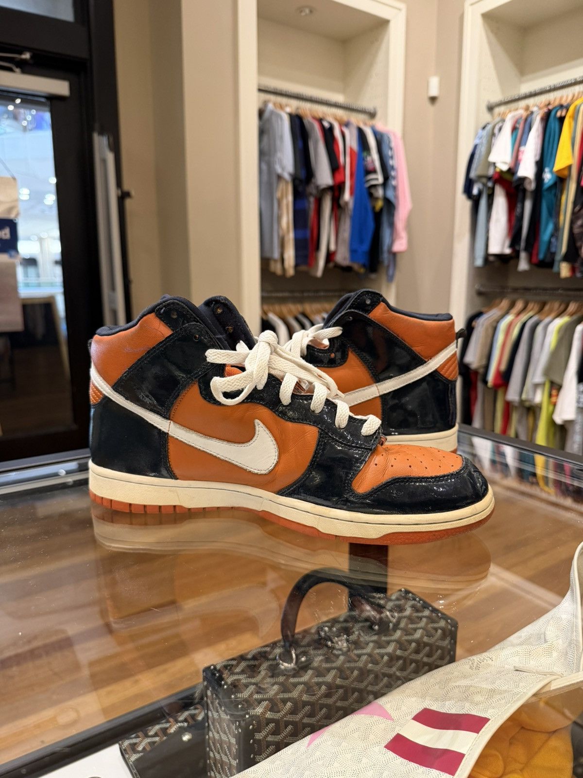 Nike Vintage Nike Dunk High SP ‘Mesa Orange (2003)’ Size US 11.5 / EU 44-45 - 3 Thumbnail