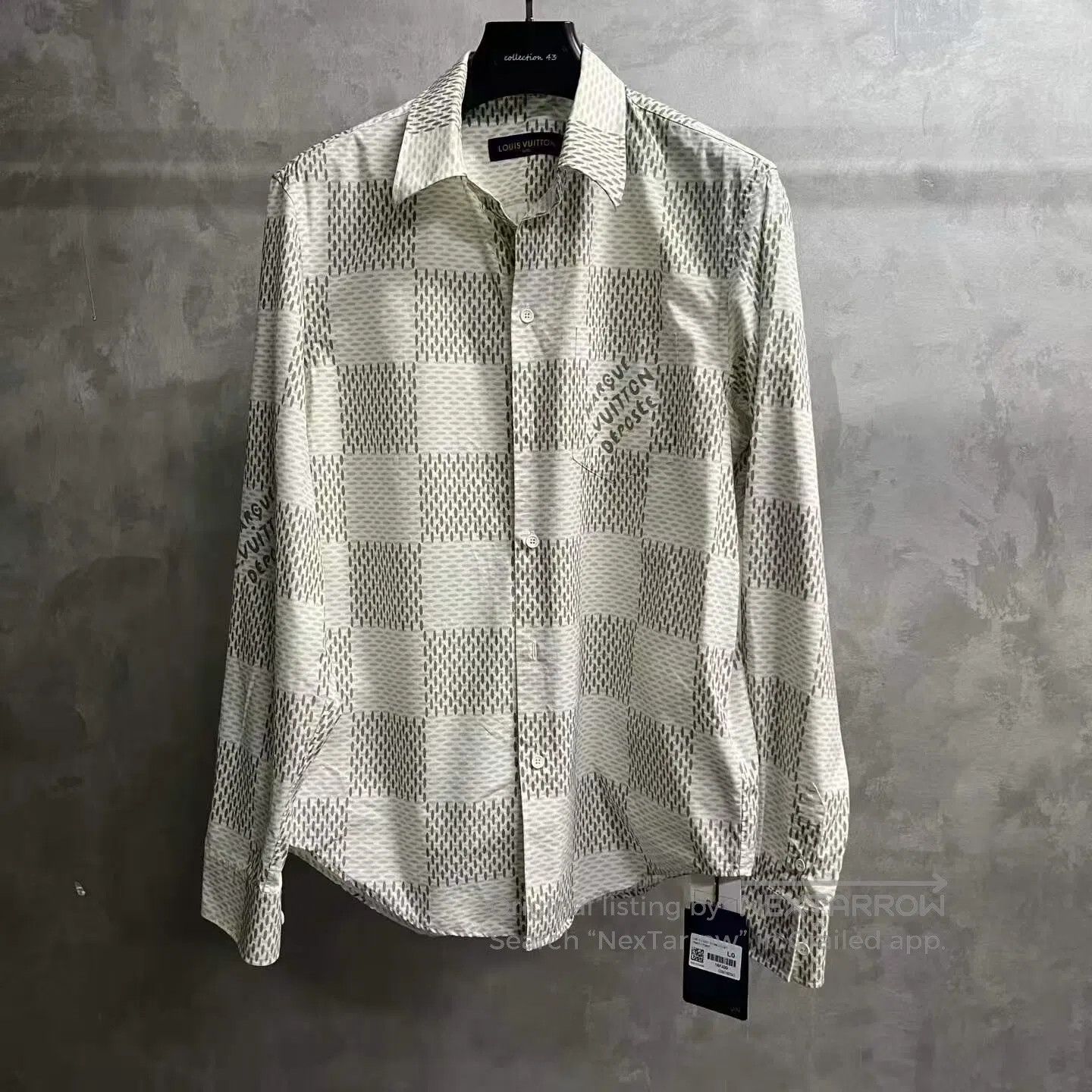 Louis Vuitton Louis Vuitton Gray checkered letter-printed square-neck ca Size US L / EU 52-54 / 3 - 1 Thumbnail