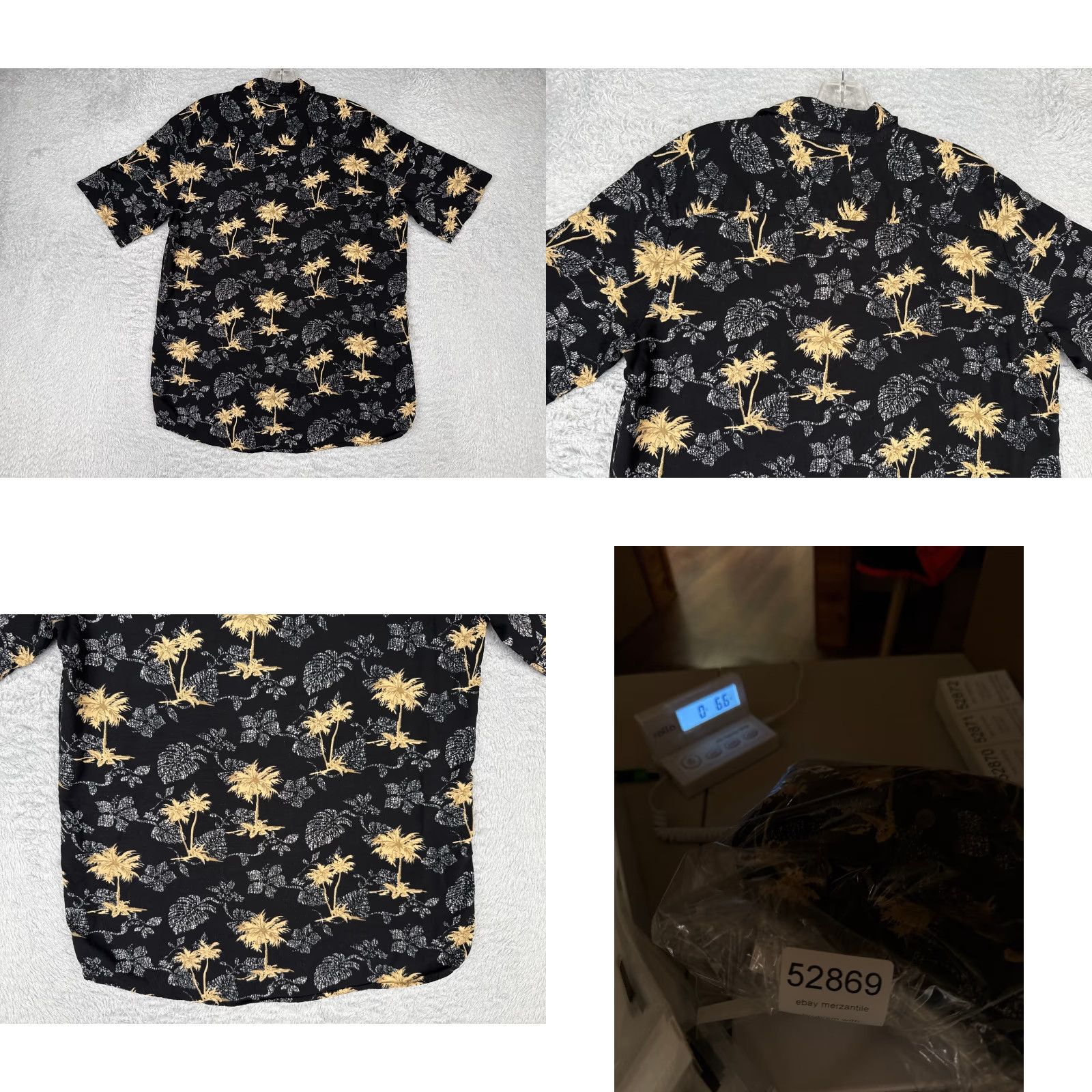 Vintage Covington Shirt Men Medium Black Beige Palm Tree 100% Rayon Button Up Hawaiian Vintage No Size US M / EU 48-50 / 2 - 9 Thumbnail