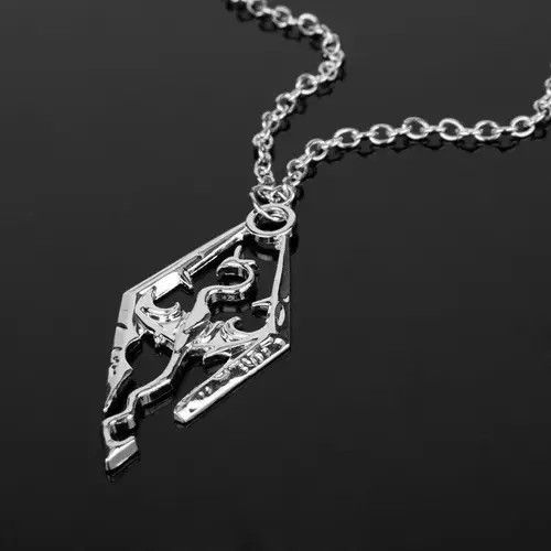 Vintage Unisex Skyrim Elder Scrolls Dragon Pendant Size ONE SIZE - 4 Thumbnail