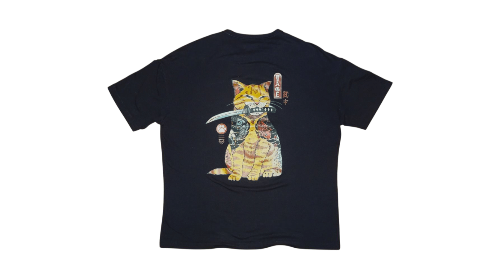 Vintage Yage Samurai Cat Tee Size US L / EU 52-54 / 3 - 1 Thumbnail