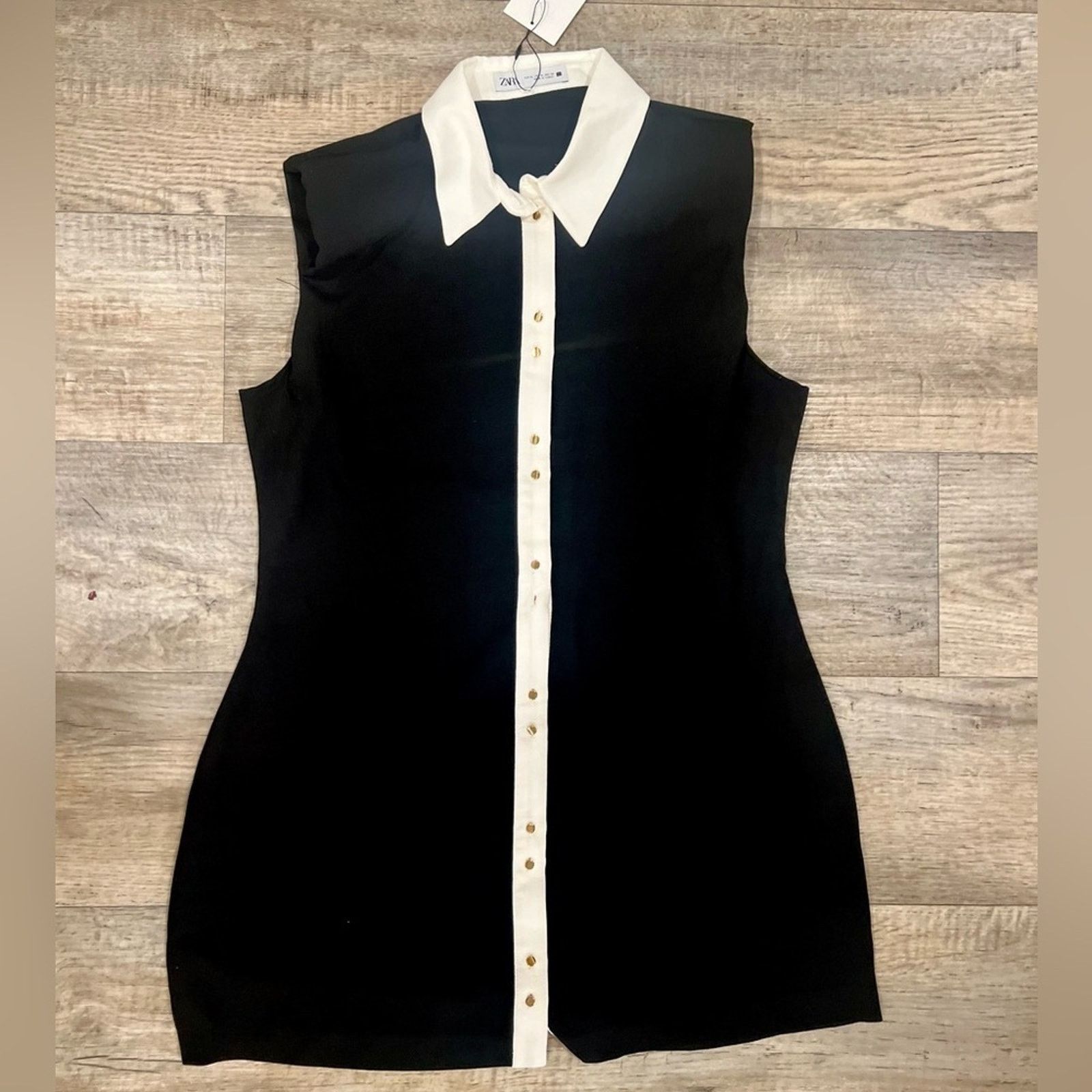 Zara CHANEL VIBES!!! ZARA BLOGGER FAVE!!! Contrasting Mini Dress Size L / US 10 / IT 46 - 21 Thumbnail