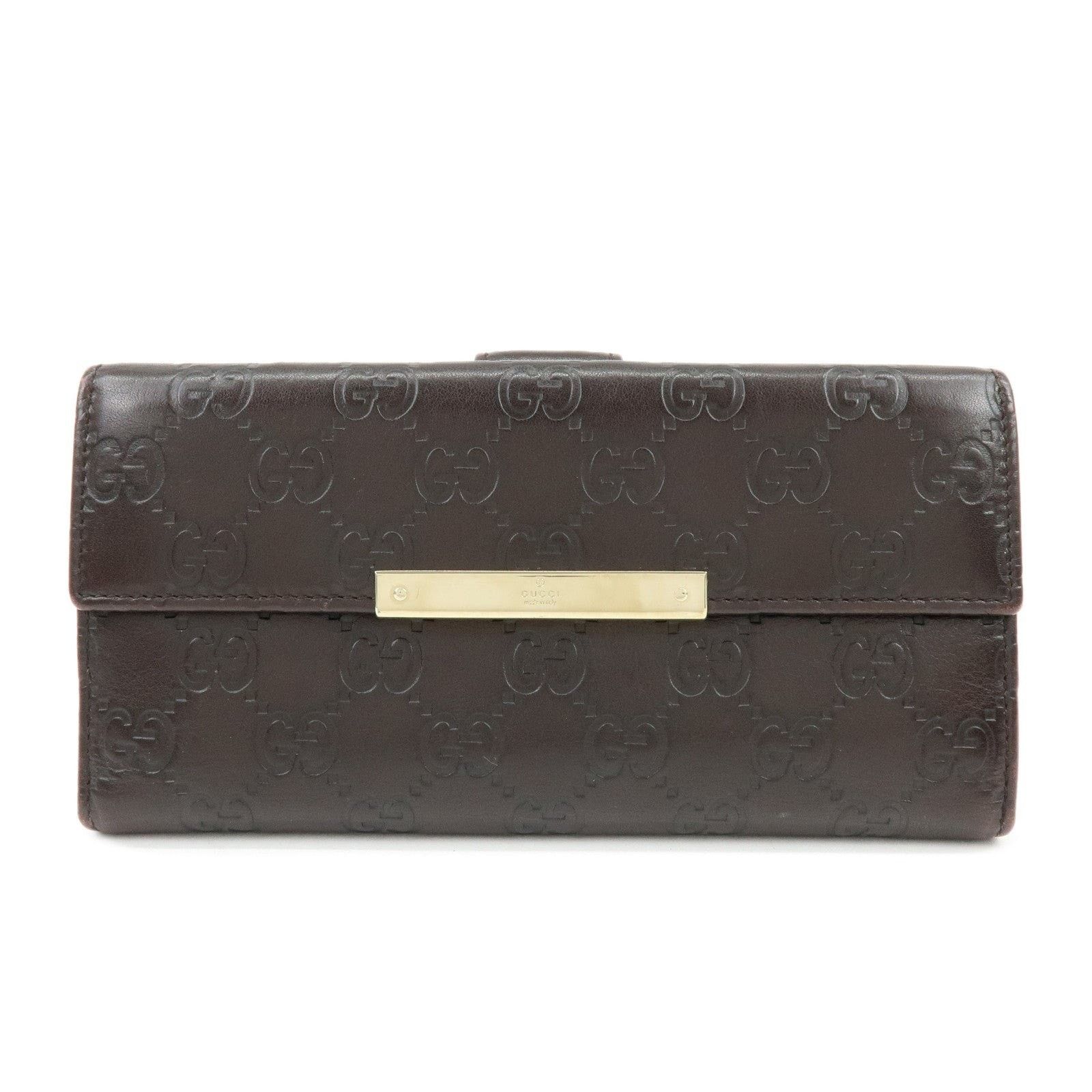 Gucci Gucci Guccissima Leather Long Wallet Brown Size ONE SIZE - 1 Thumbnail
