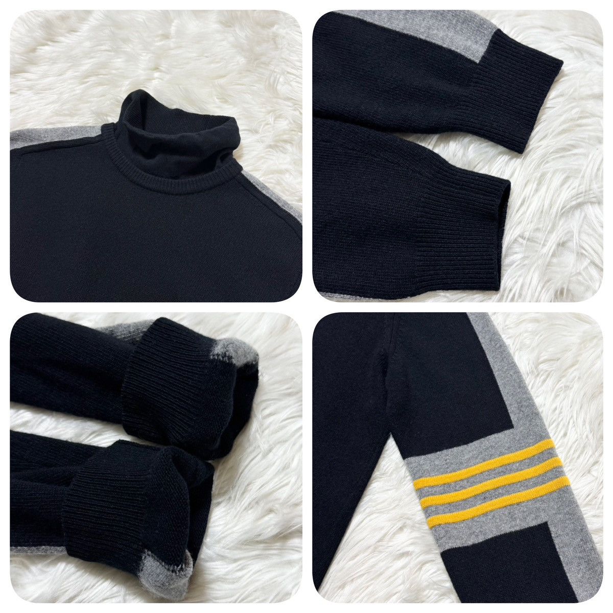 Hermes Hermes high neck color-blocked striped sweater Size US XL / EU 56 / 4 - 3 Thumbnail