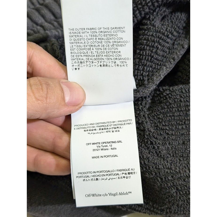 Off-White o1rshd1 BW S. Matthew Over Sweatshorts in Black Grey Size US 34 / EU 50 - 20 Thumbnail
