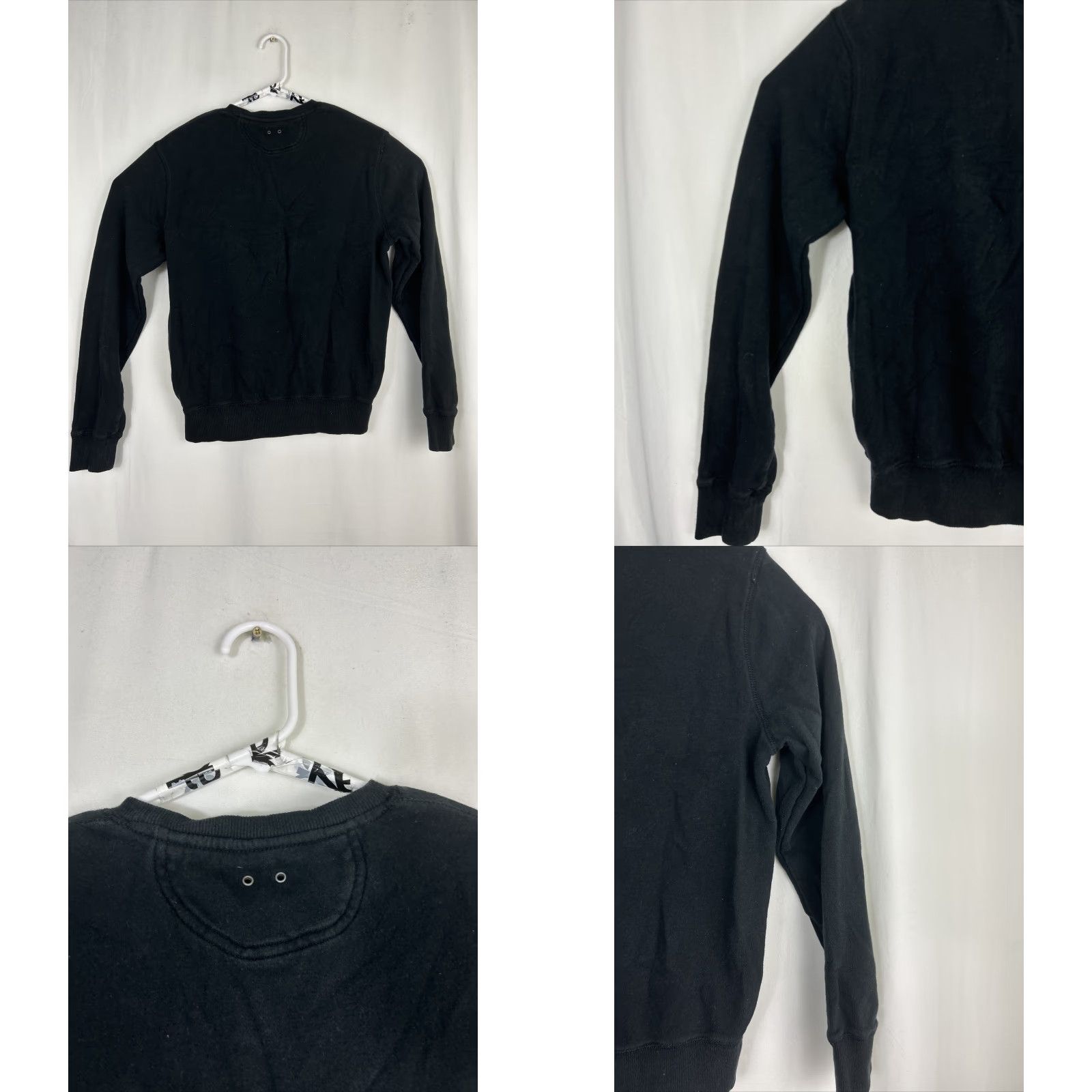 Converse Converse Mens Medium Black Pullover Sweatshirt Skull Dagger Black White Crewneck Size US M / EU 48-50 / 2 - 8 Thumbnail