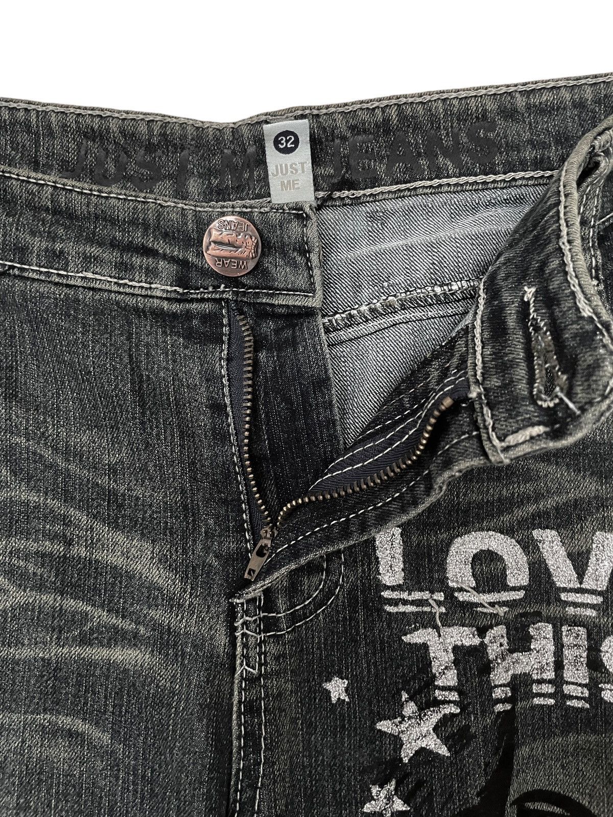 If Six Was Nine × Japanese Brand Vintage Japanese Brand Just Me Flared Jeans 1990s Size US 32 / EU 48 - 10 Thumbnail