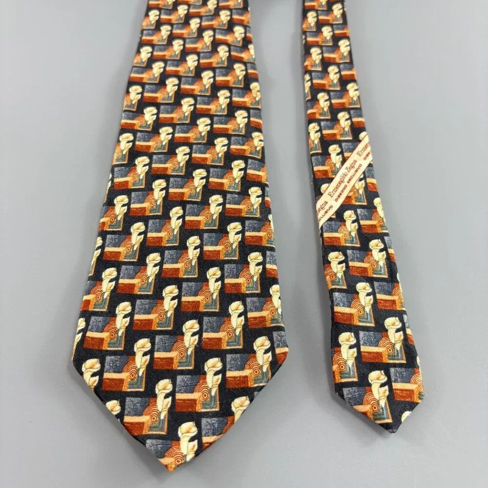 Ermenegildo Zegna Ermenegildo Zegna Exclusive Blue Floral Men's Long Tie Size ONE SIZE - 3 Thumbnail