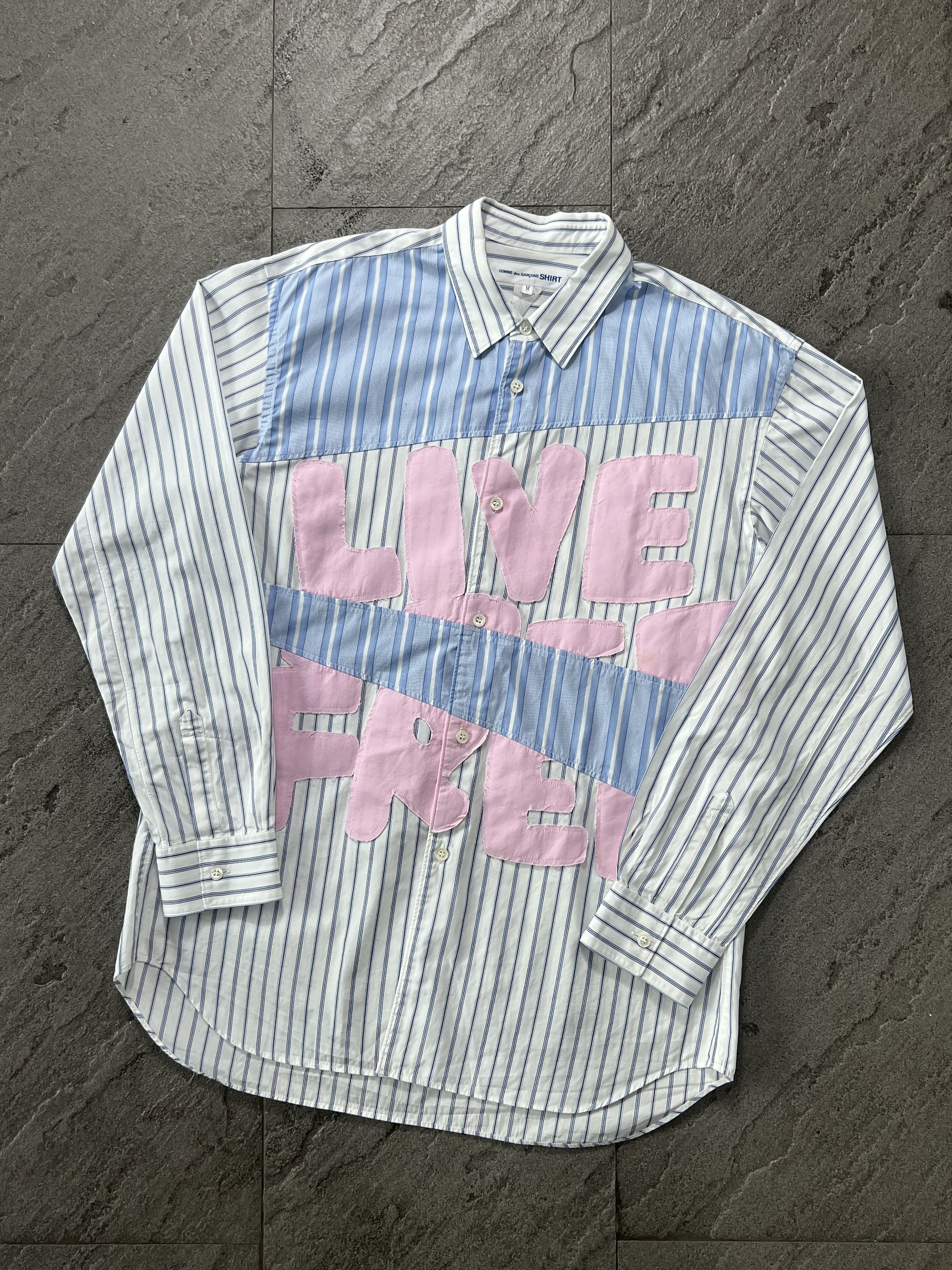 Comme des Garcons Comme des Garçons "LIVE FREE" shirt Size US M / EU 48-50 / 2 - 1 Thumbnail