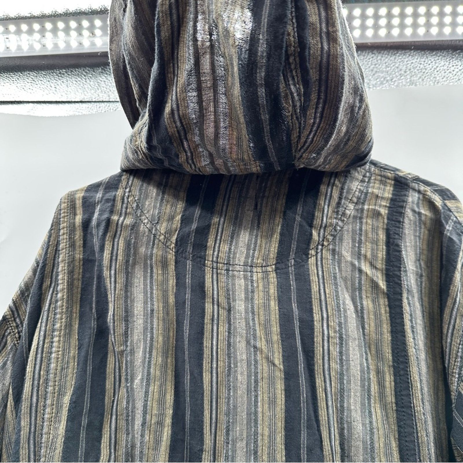 Urban Outfitters Urban Outfitters BDG Olive Green Black Stripe Hooded Jacket Size S / US 4 / IT 40 - 5 Thumbnail