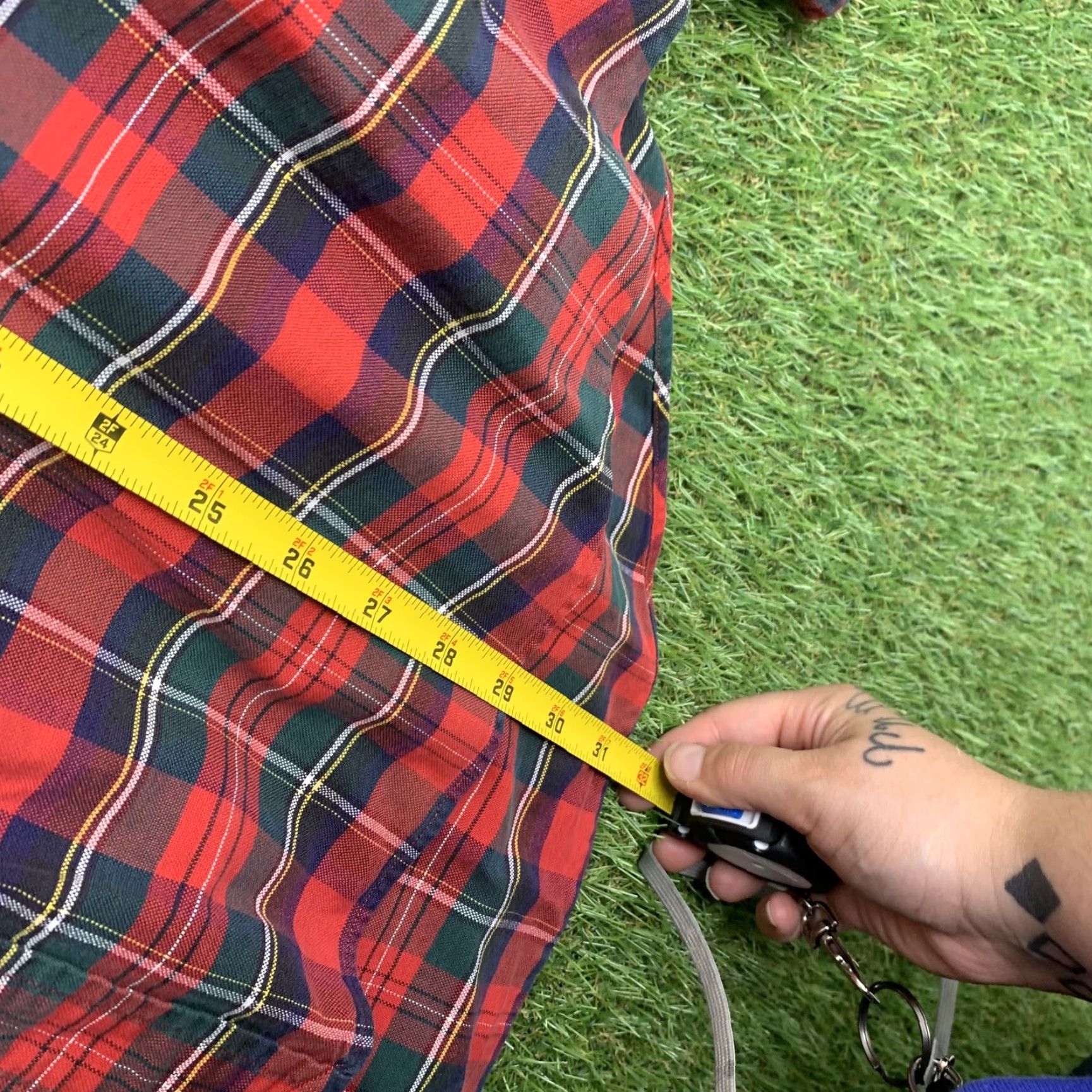 Ralph Lauren Ralph Lauren Big & Tall Shirt Mens Large Plaid Button-Down Cotton Red Green Casual Preppy Vintage Size US L / EU 52-54 / 3 - 6 Thumbnail