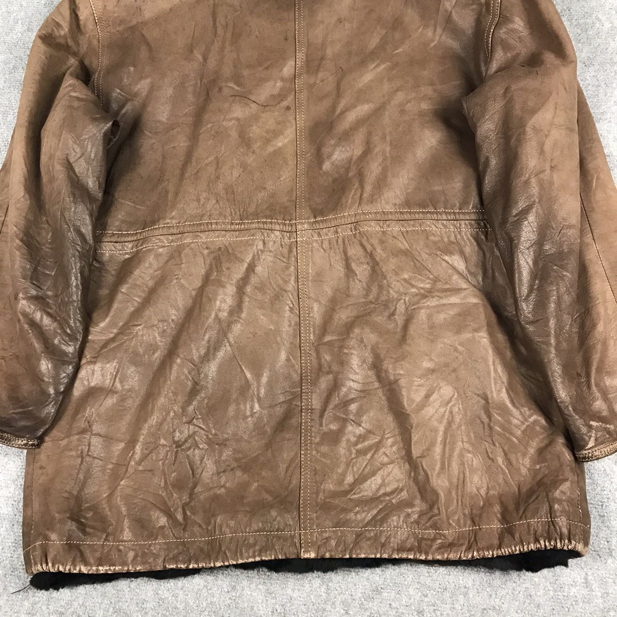 Designer × Vintage FLAG DIFUSION BY BARCELONA LEATHER PARKAS JACKET Size US L / EU 52-54 / 3 - 11 Thumbnail