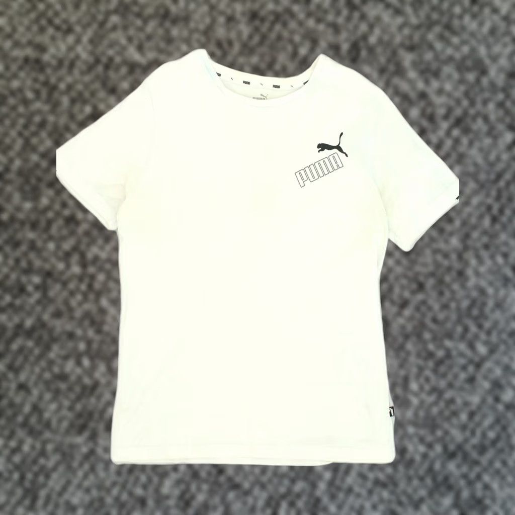 Puma PUMA Mens T-Shirt Top Medium White Cotton Size US M / EU 48-50 / 2 - 1 Thumbnail