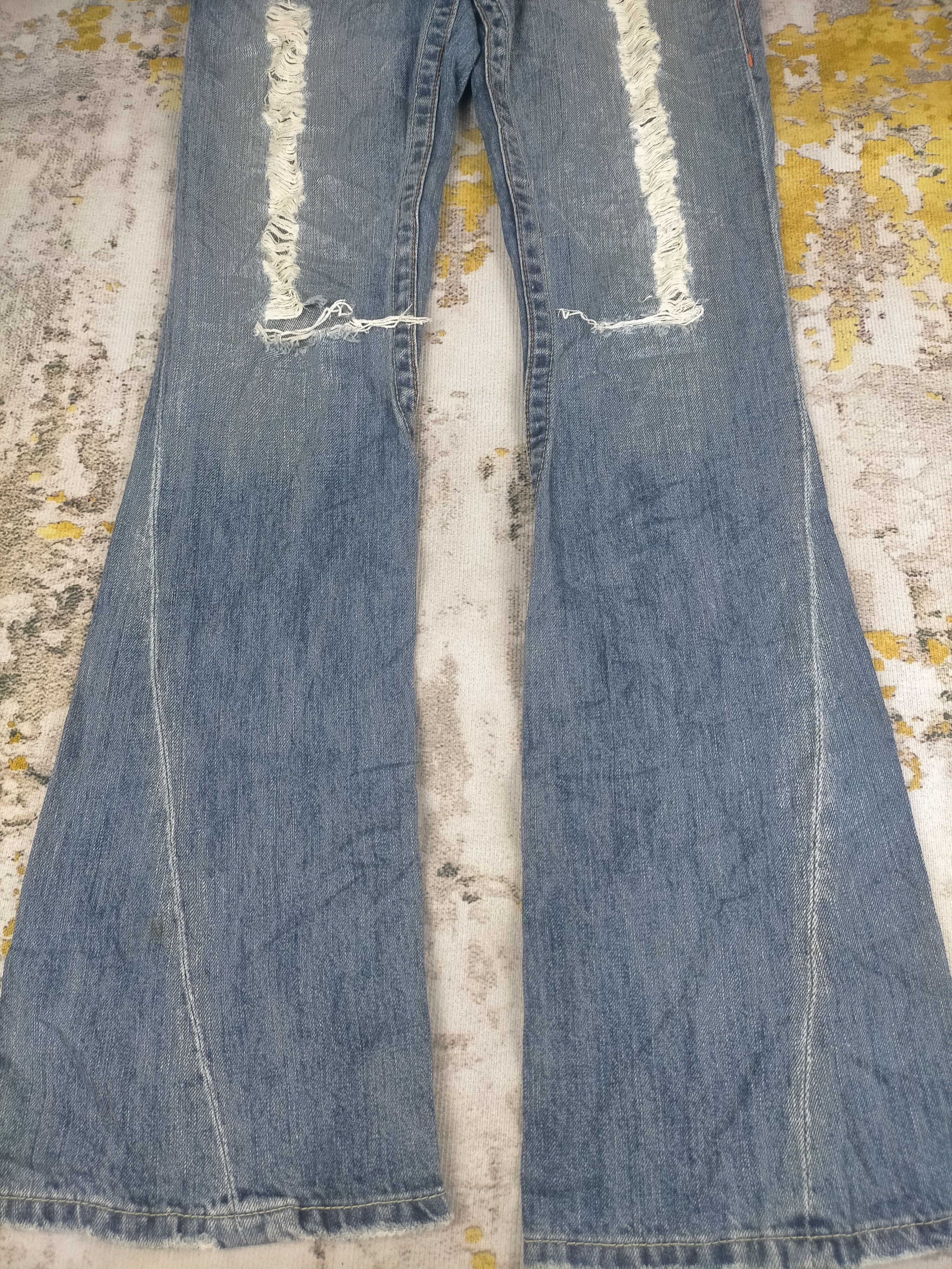 Tornado Mart 🔥90s Flared Vintage True Religion Ripped Jeans Size 26" / US 2 / IT 38 - 2 Thumbnail
