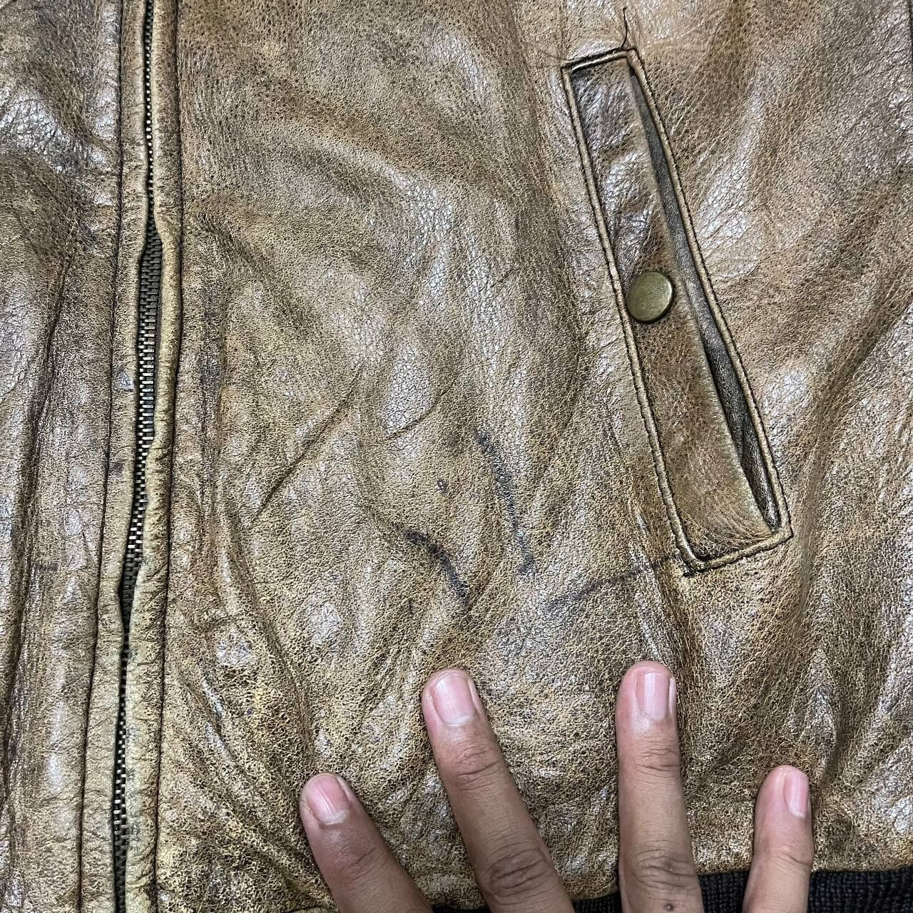 Leather Vintage Flight Jacket Leather Military Bomber Size US L / EU 52-54 / 3 - 9 Thumbnail