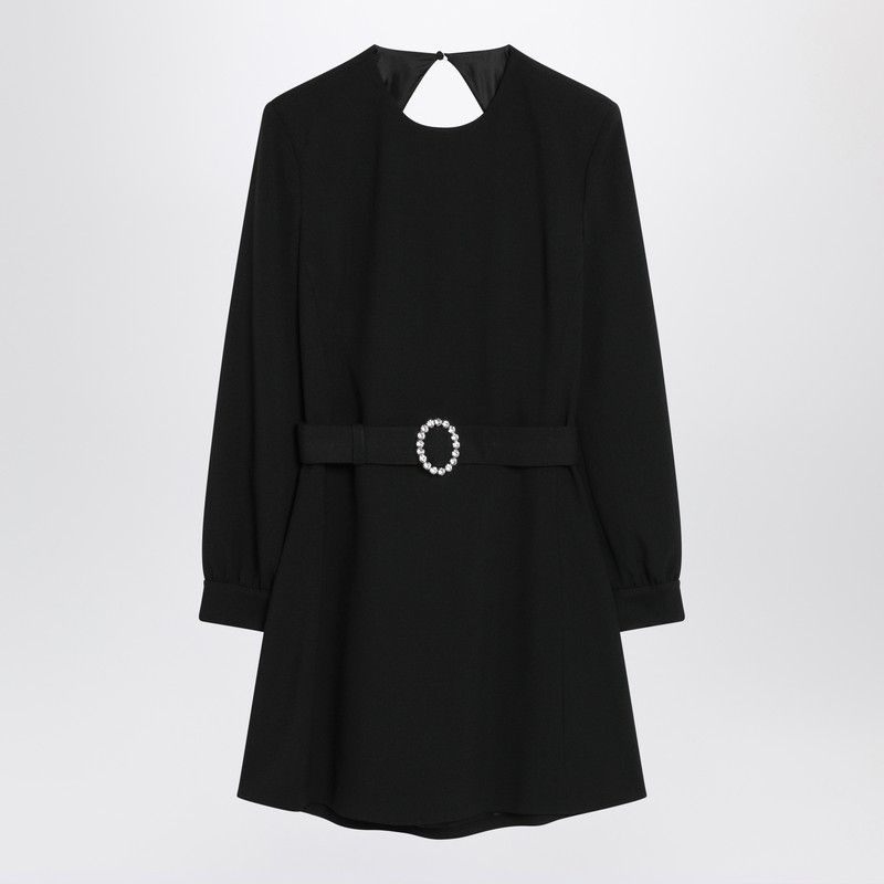 Saint Laurent Black Mini Dress With Belt