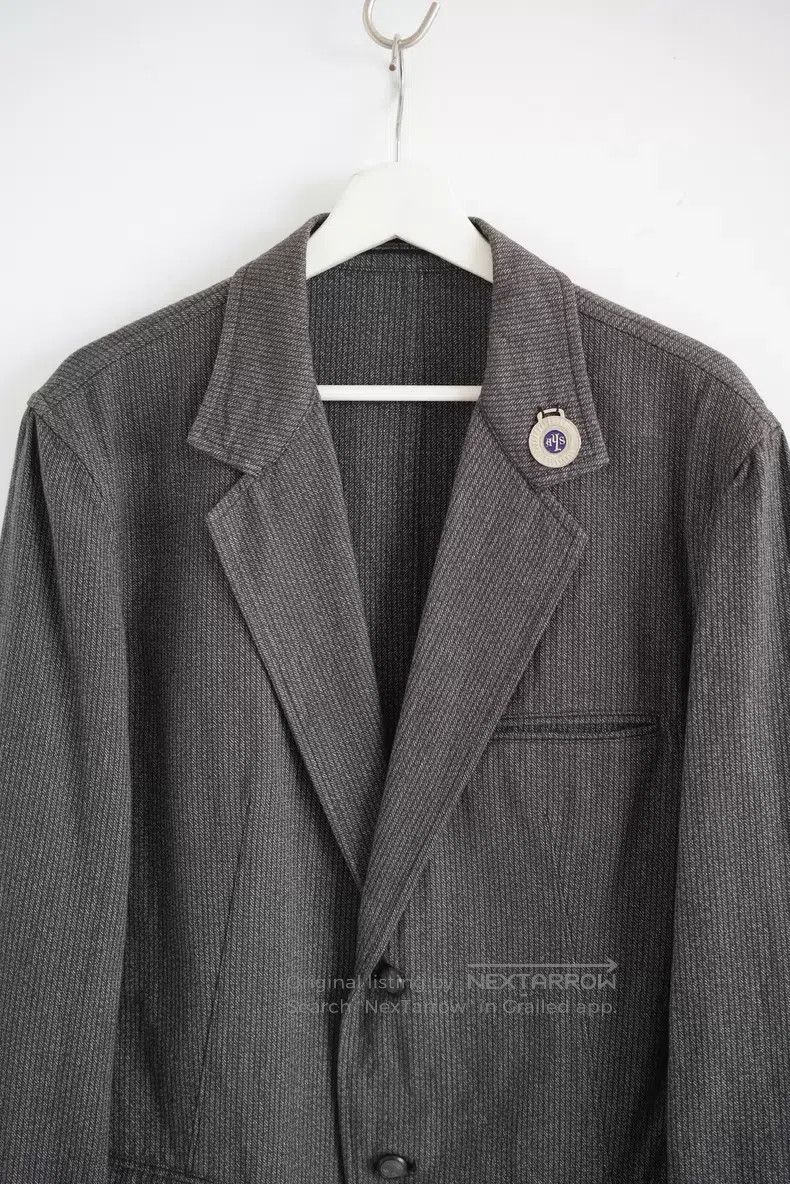 Yohji Yamamoto Yohji Yamamoto size 3 10 SS insignia gray stripe blazer Size 36R - 3 Thumbnail