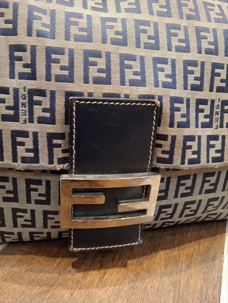 Fendi FENDI ZUCCA MONOGRAM MAMMA BAGUETTE SHOULDER BAG Size ONE SIZE - 4 Thumbnail