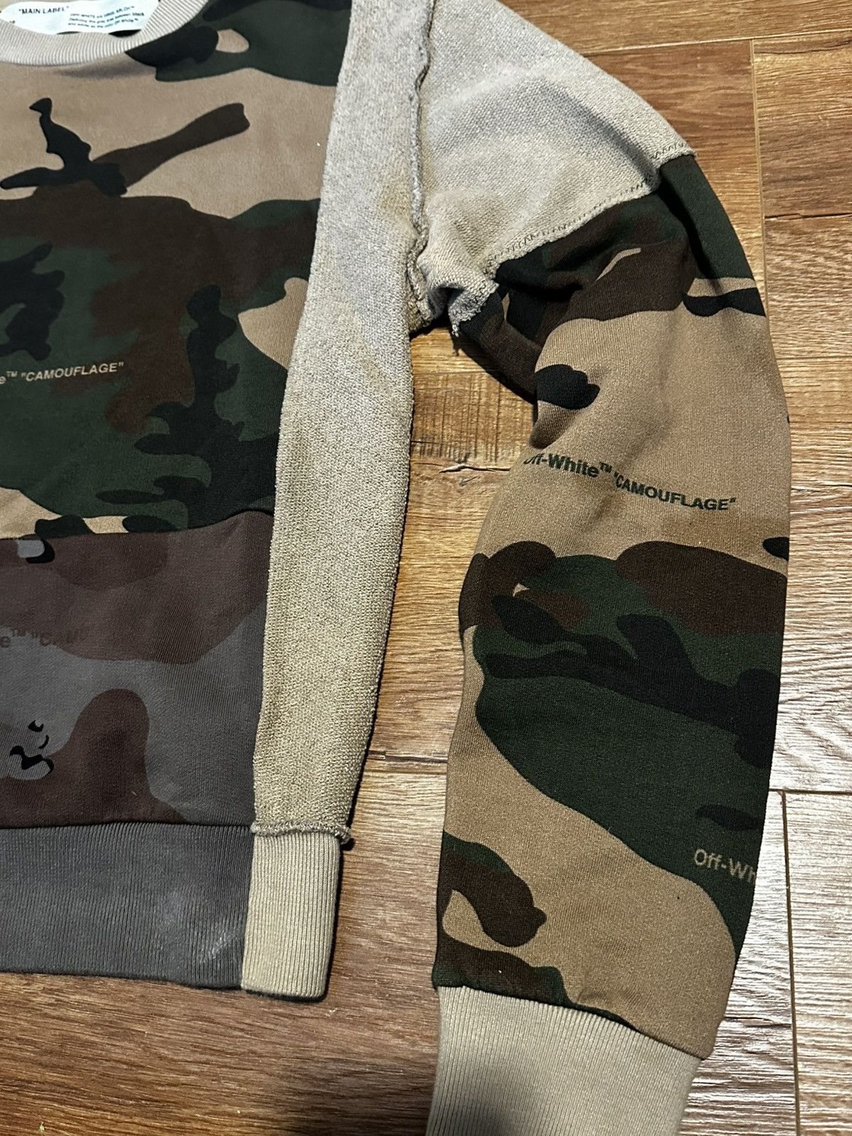 Off-White Off-White Virgil Abloh Camouflage Reconstructed Sweater Size US S / EU 44-46 / 1 - 4 Thumbnail