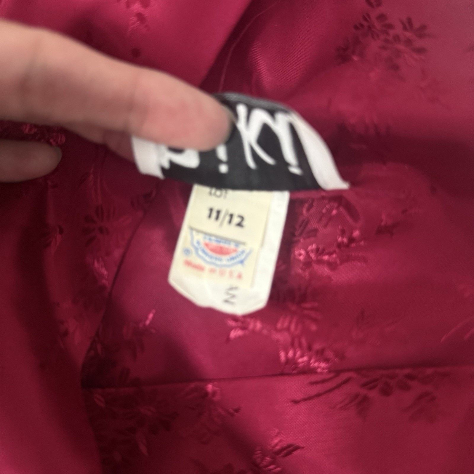 Handmade Vtg Nikki Dress Burgundy Satin Puff Sleeve Cottagecore Prom Size XL / US 12-14 / IT 48-50 - 3 Thumbnail