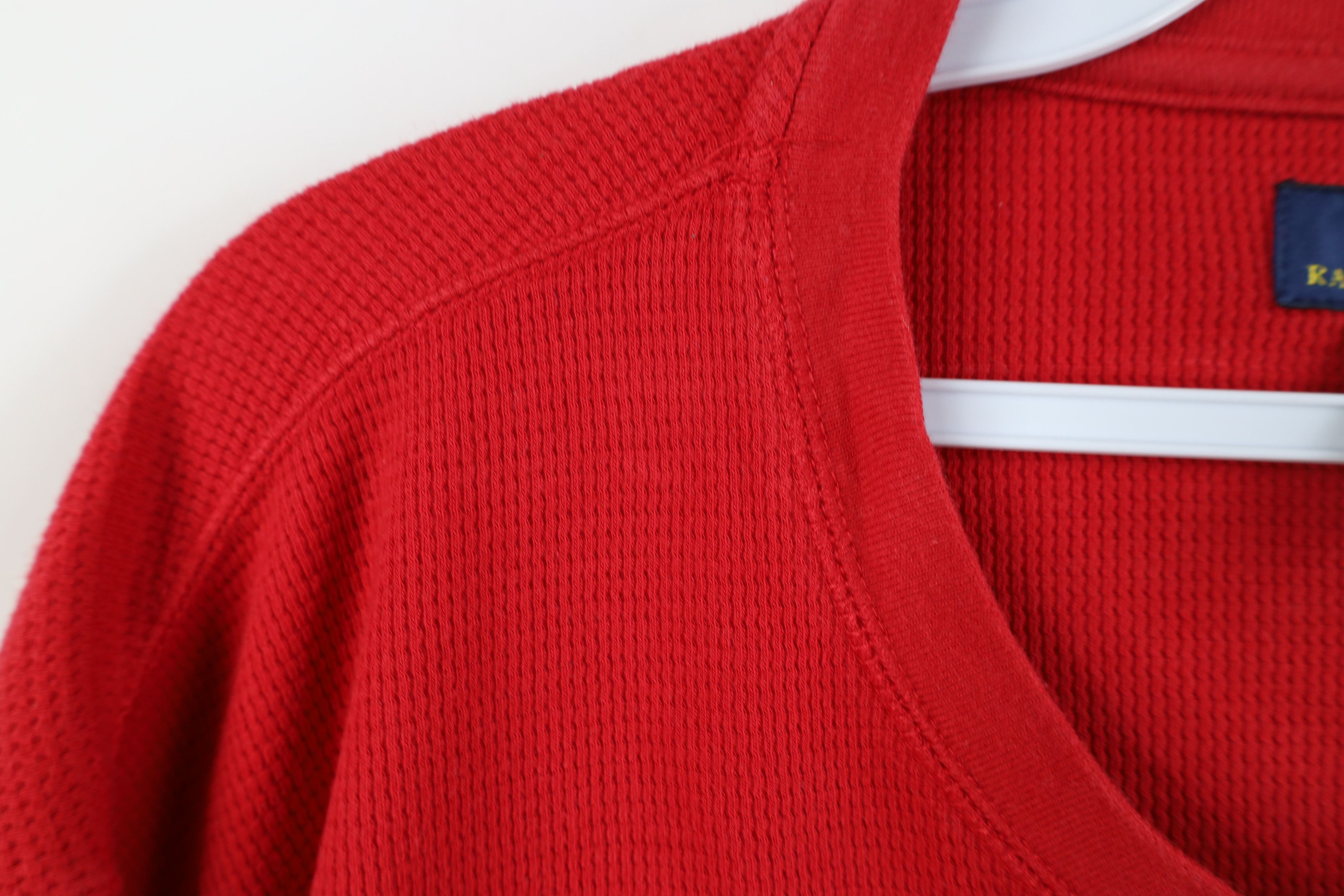 Polo Ralph Lauren Vintage 90s Y2K Ralph Lauren Waffle Knit Long Sleeve T-Shirt Size US XXL / EU 58 / 5 - 7 Thumbnail
