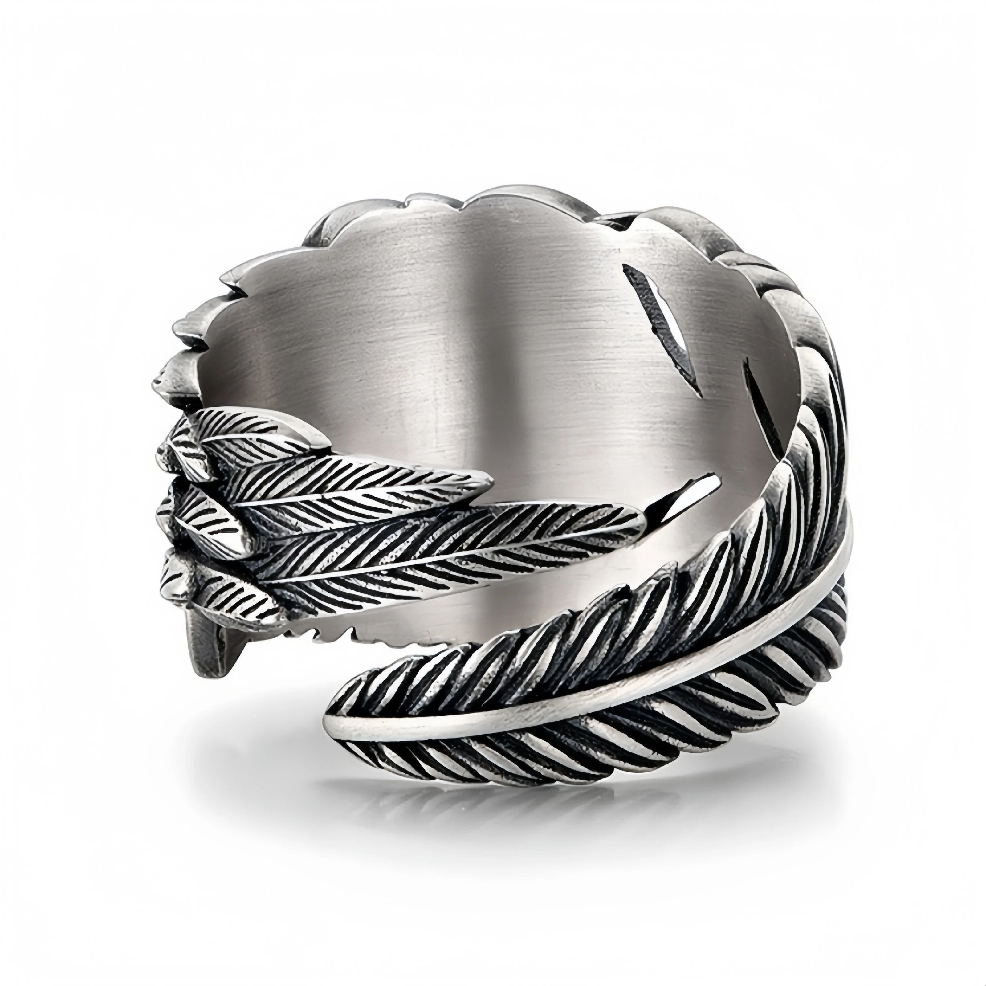 Japanese Brand Retro Feather Ring Size ONE SIZE - 5 Thumbnail