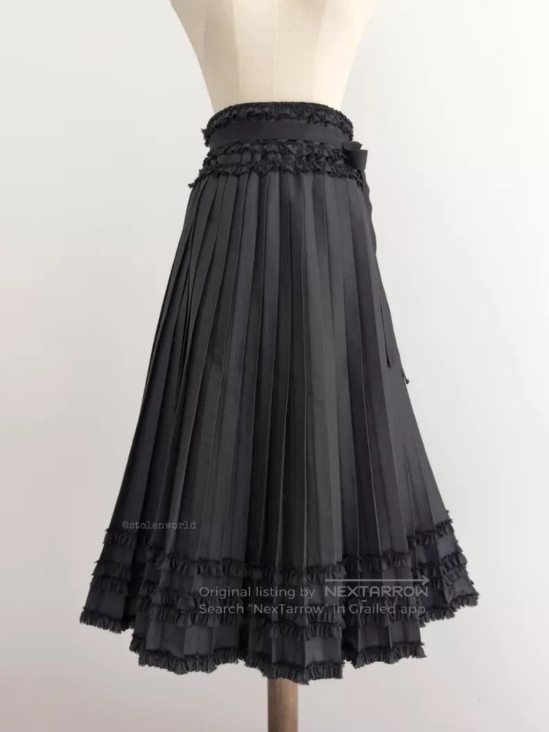 Comme des Garcons Comme Des Garcons size M Lace Pleated Skirt Size 22" - 3 Thumbnail