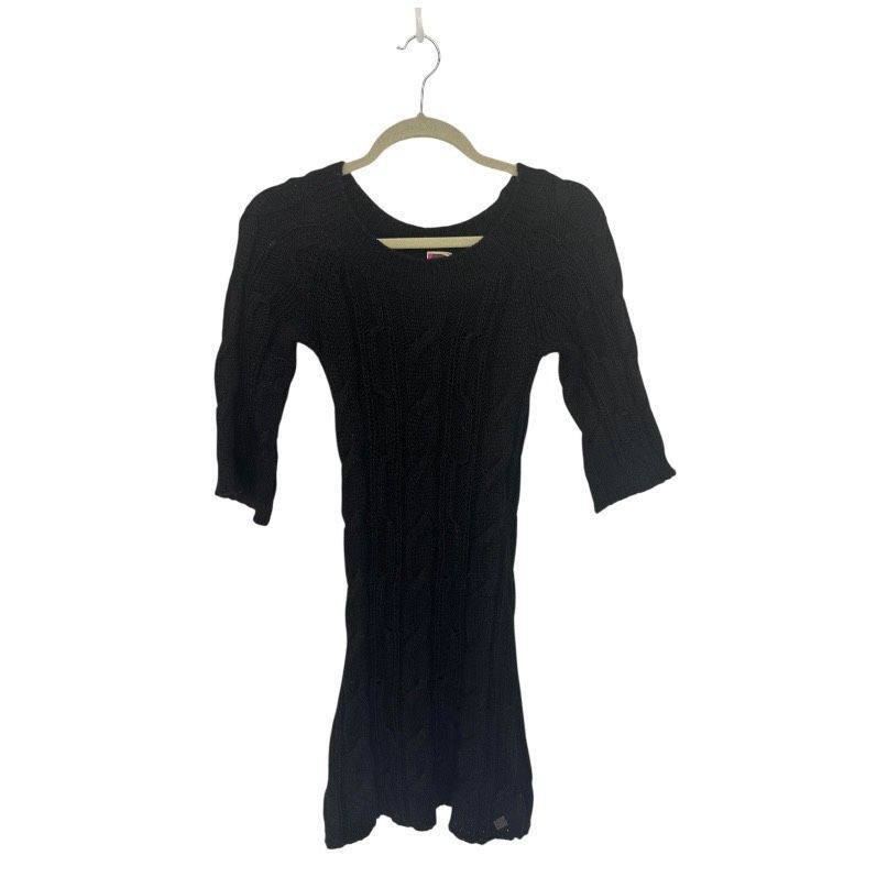 Other Roxy Black Cable Knit Sweater Dress XS Size XS / US 0-2 / IT 36-38 - 2 Thumbnail