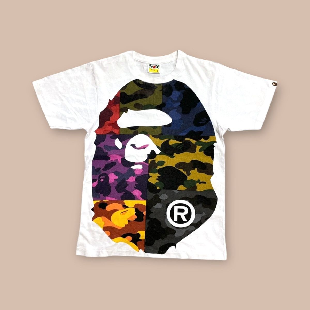 Bape Mix Camo Big Head Ape Tee Size US S / EU 44-46 / 1 - 1 Thumbnail