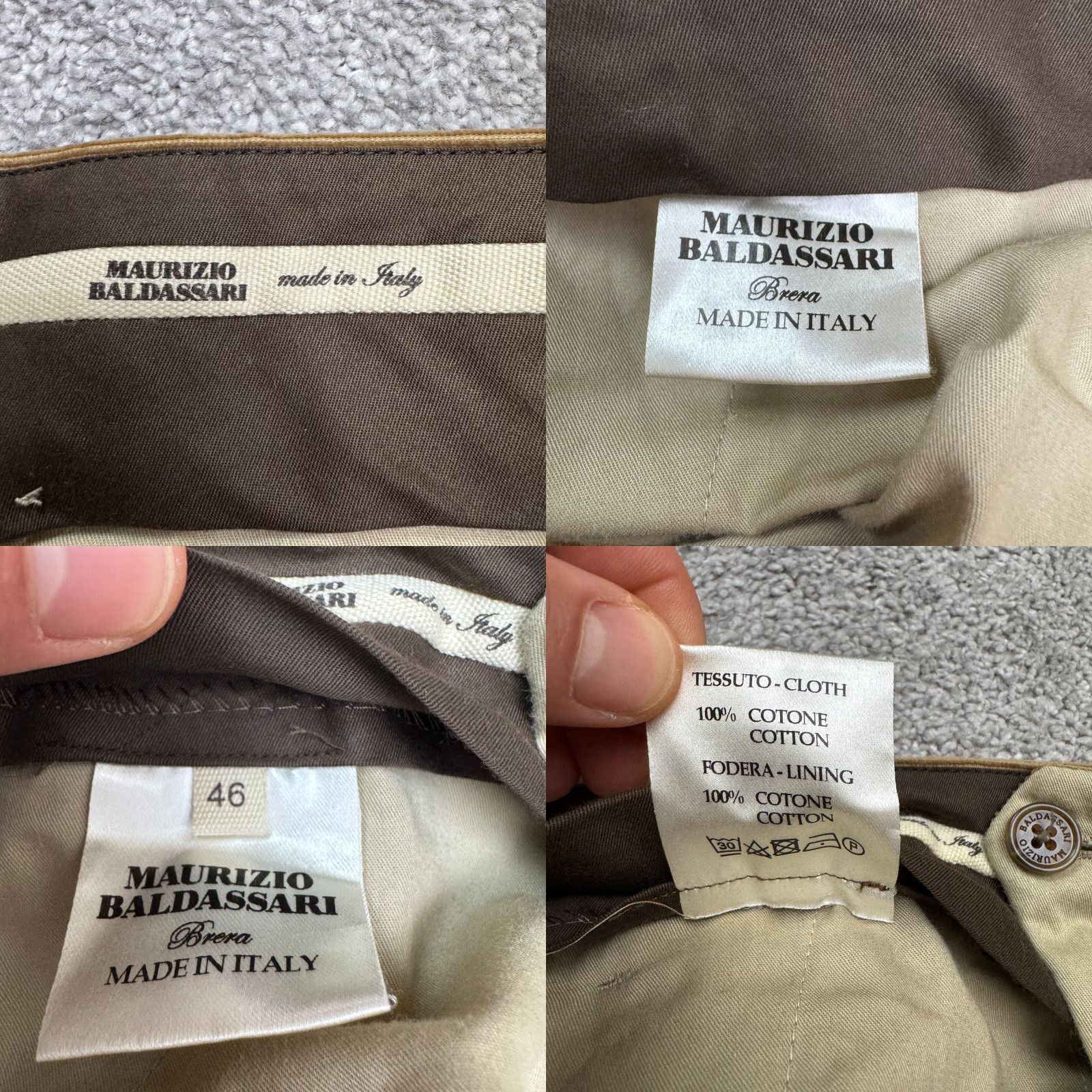 Vintage Maurizio Baldassari Brera Corduroy Pants Mens 32 Brown Straight Leg Size US 29 - 8 Thumbnail