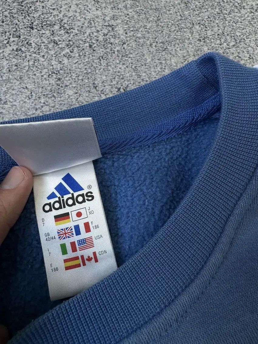 Adidas × Vintage Vintage Adidas 90s Blue Crewneck Sweatshirt Size US M / EU 48-50 / 2 - 8 Thumbnail