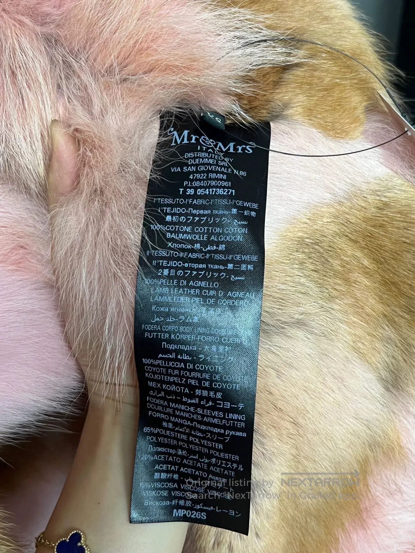 MR & MRS ITALY MR&MRS Shearling Fur Coat. Size XS / US 0-2 / IT 36-38 - 4 Thumbnail